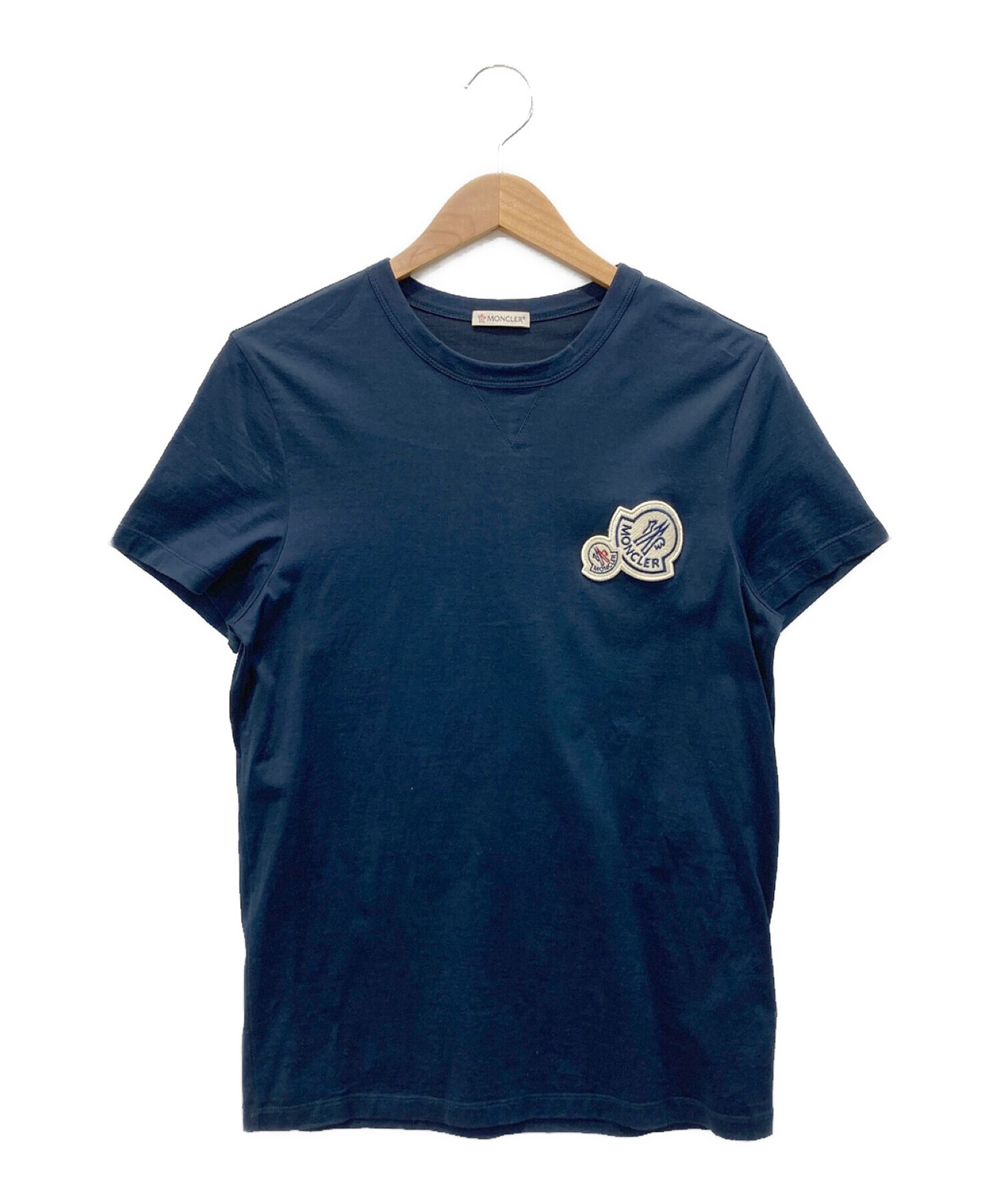 MONCLER ネイビー スリムフィット Tシャツ MONCLER ネイビー スリムフィット Tシャツ