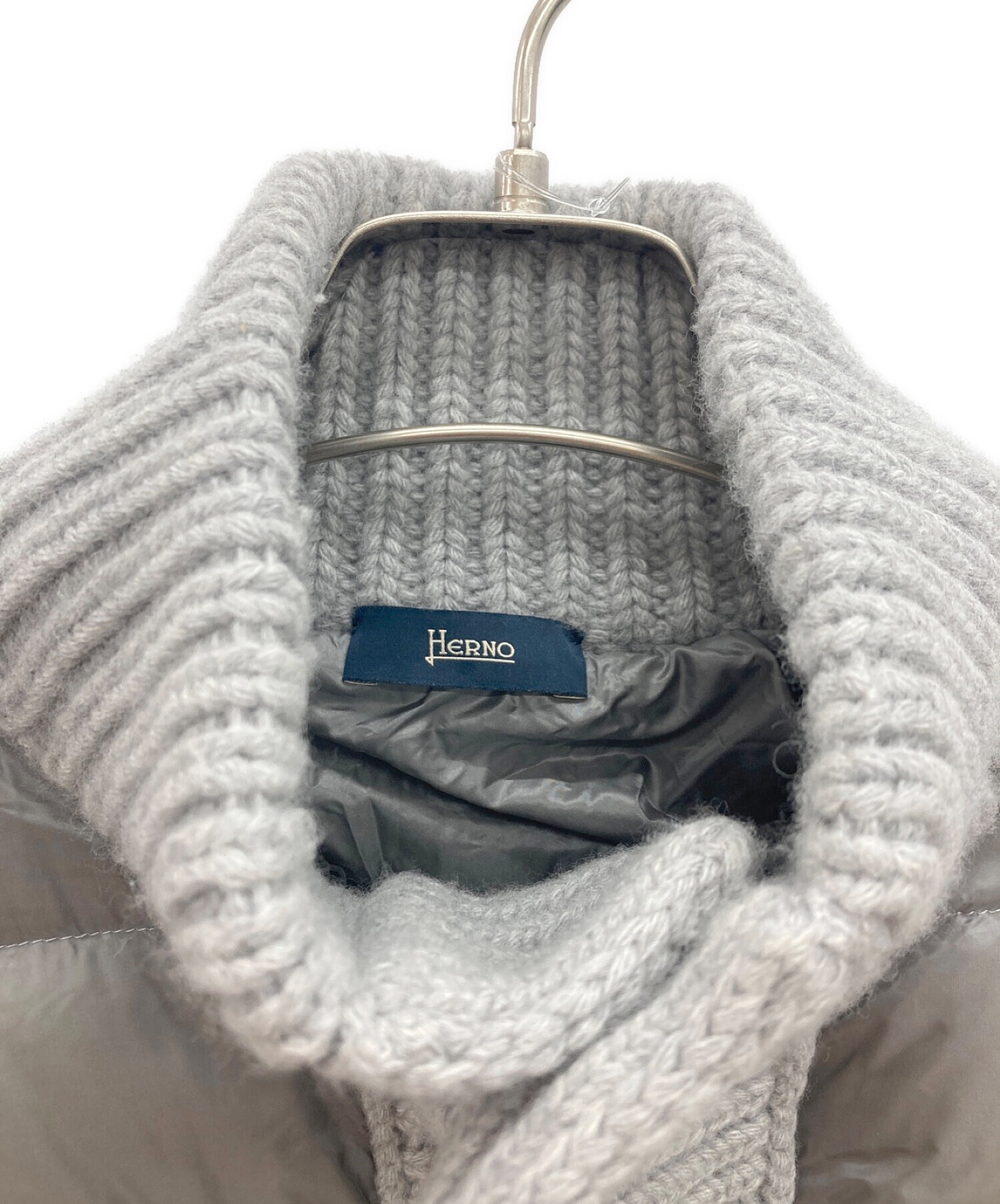 未使用タグ付 HERNO ハイブリッド ナイロン ニット 切替 ジャケット 48 中古・古着通販】HERNO (ヘルノ) ウォーターレペレントナイロン×3