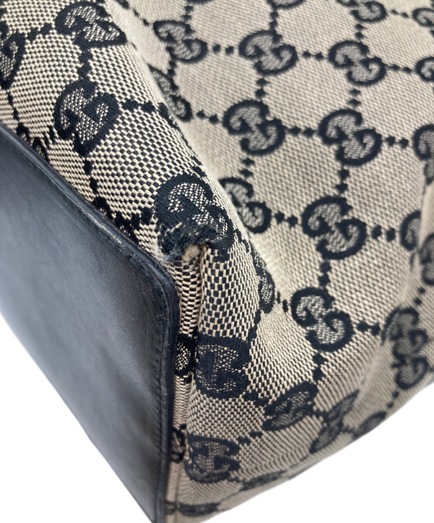 中古・古着通販】GUCCI (グッチ) GGキャンバス ベージュ×ブラック 