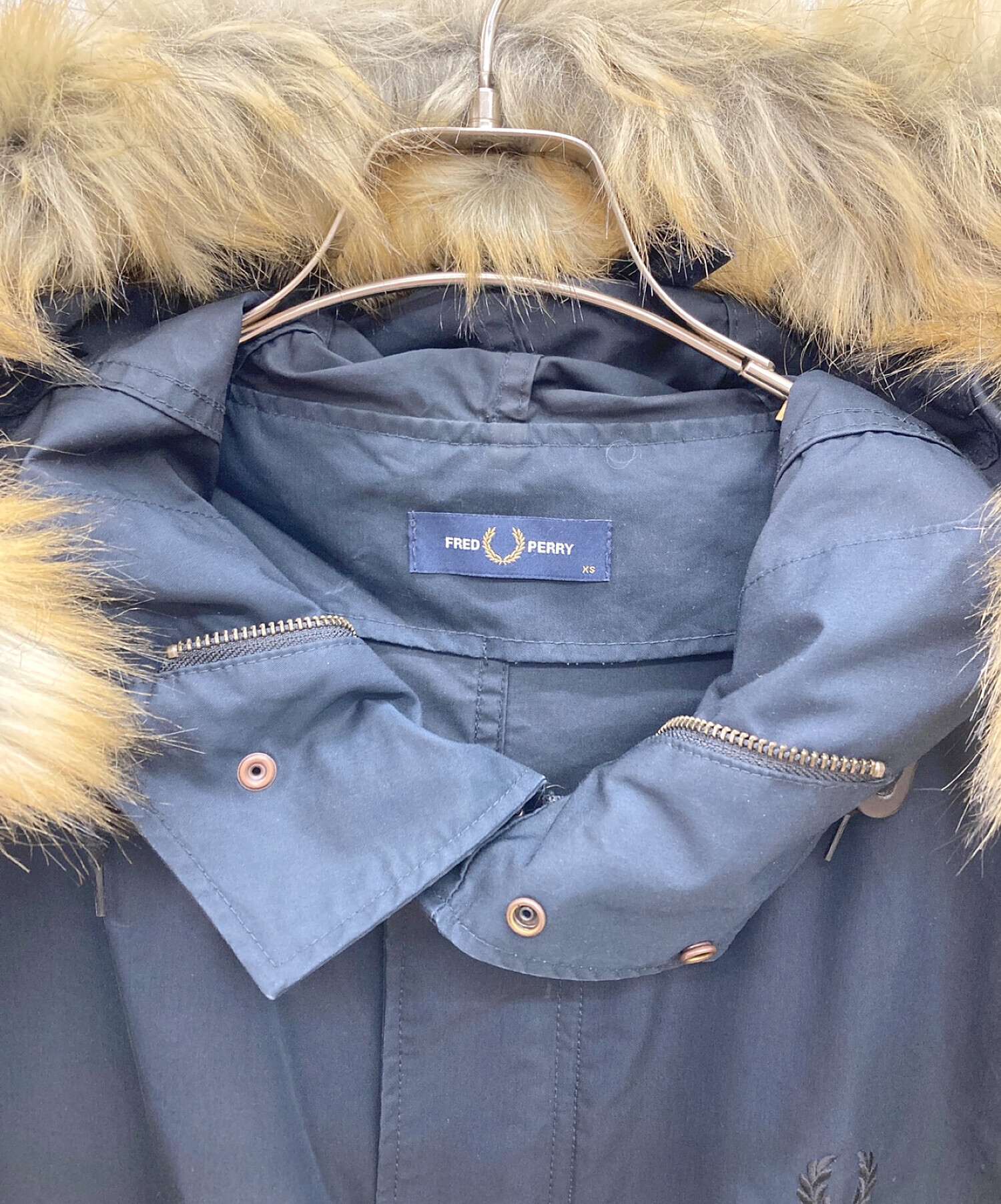 中古・古着通販】FRED PERRY (フレッドペリー) ファー付モッズコート