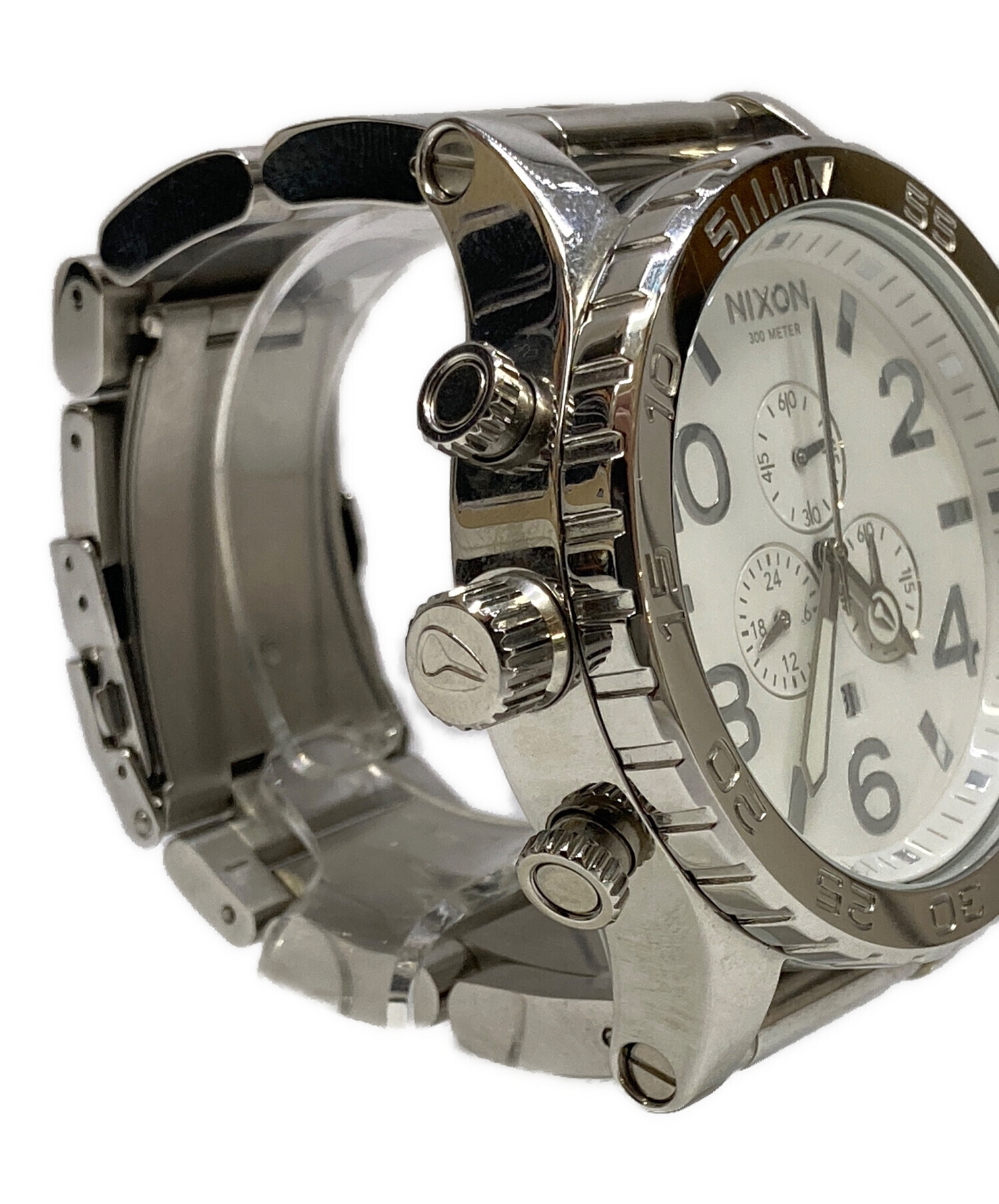 NIXON ニクソン THE 51-30 WHITE 腕時計 A057100 ビッグフェイス 箱付き ホワイト 白  51-30 Chrono Watch | High Polish ⁄ White | White Chronograph Watch