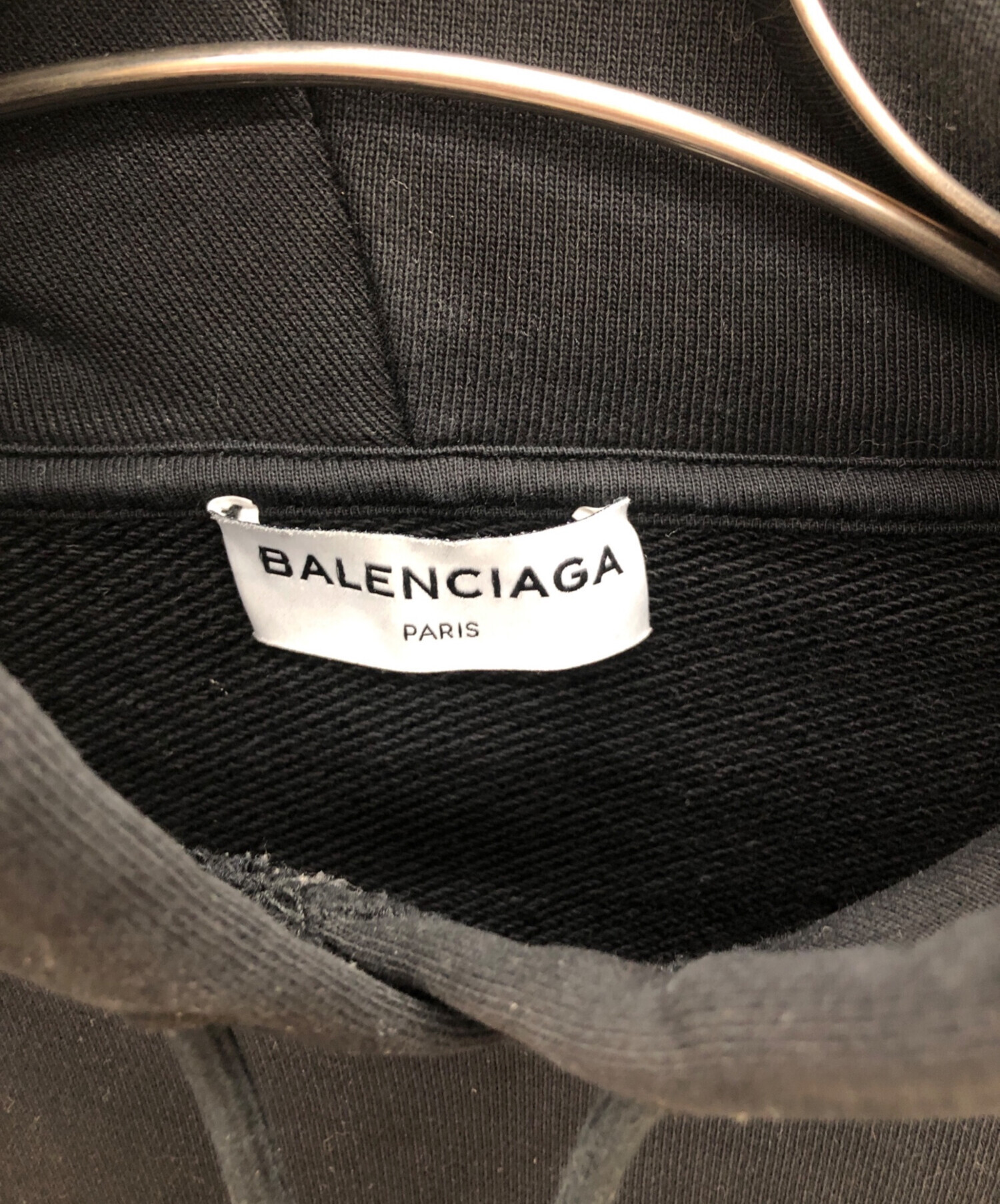 中古・古着通販】BALENCIAGA (バレンシアガ) フードロゴプリントプル 