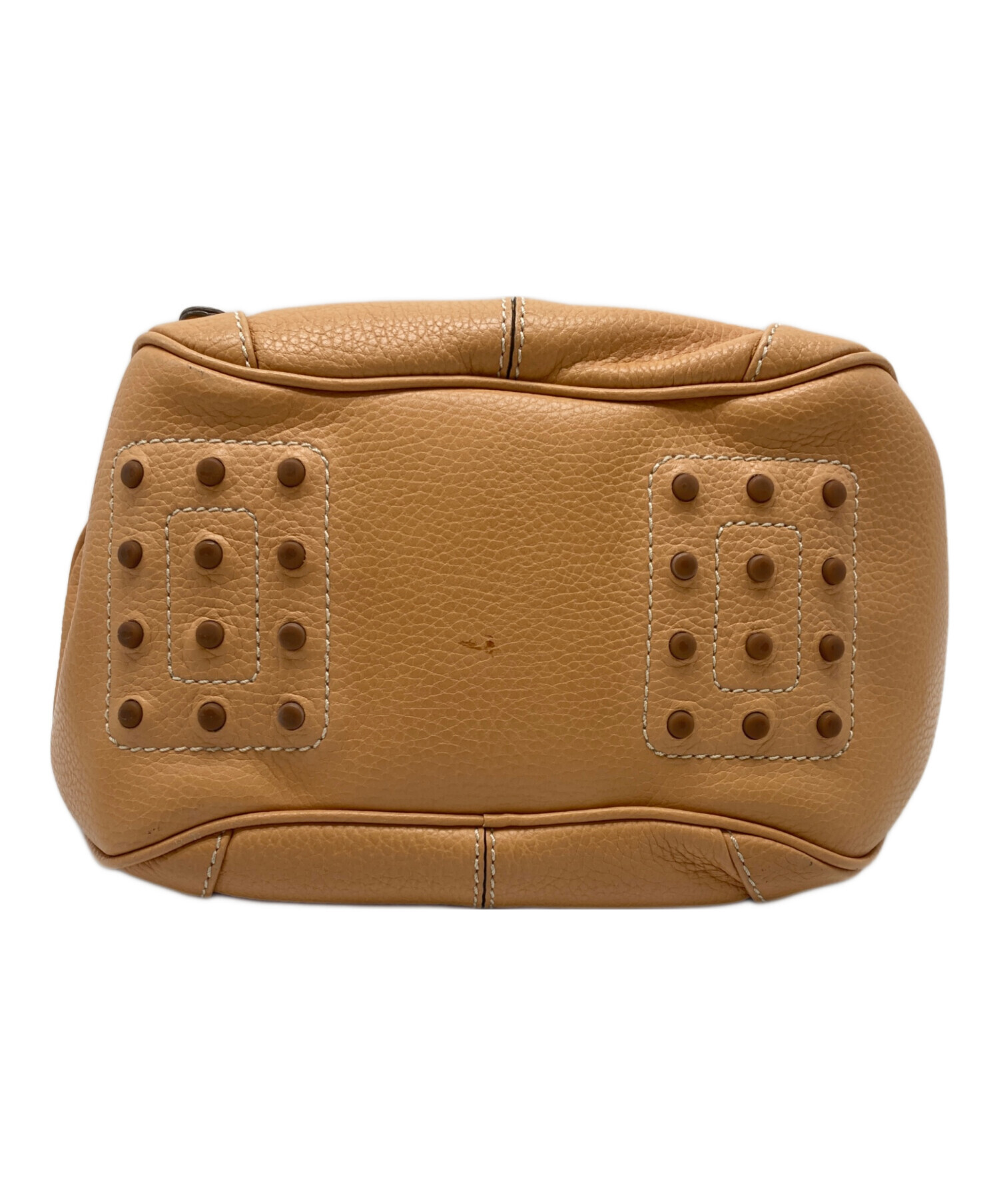 Tod's AMU Satchel zip M キャメル 中古・古着通販】TOD'S (トッズ) レザーハンドバッグ キャメル