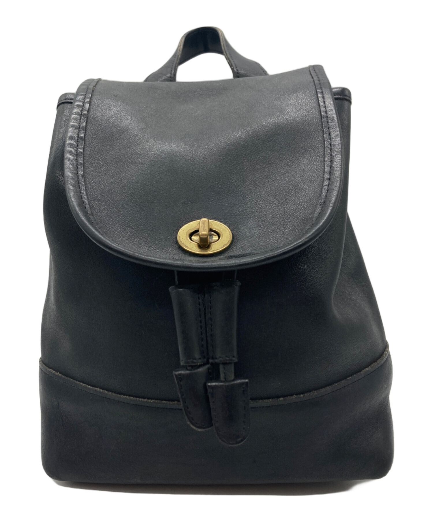 中古・古着通販】COACH (コーチ) ミニレザーリュック ブラック 