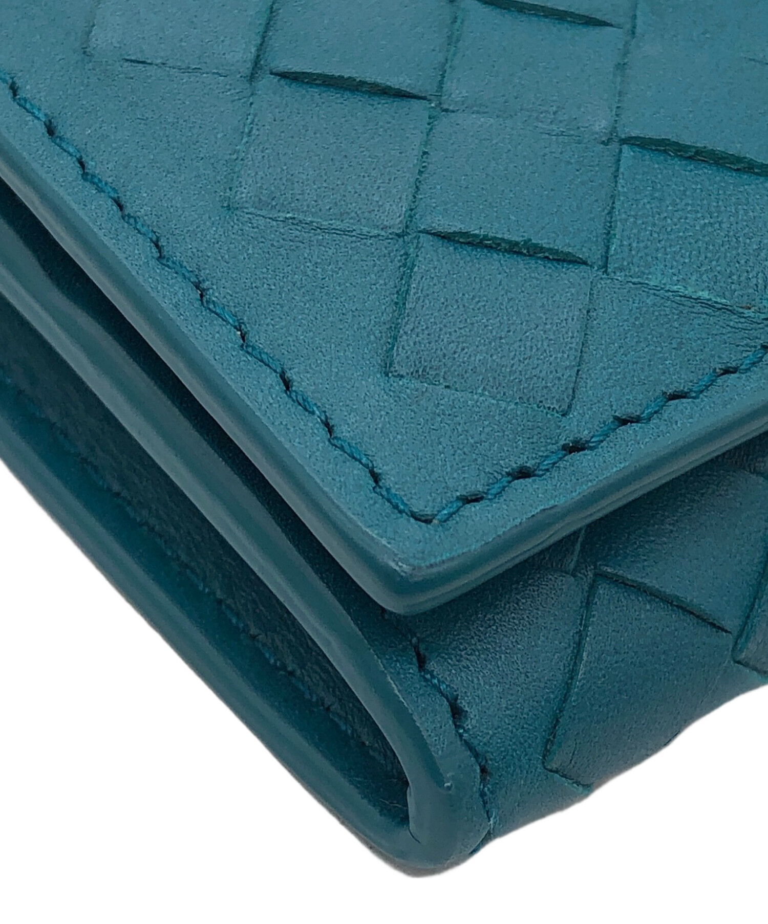 BOTTEGA VENETA 長財布 ターコイズ ボッテガヴェネタ 長財布 ラウンド