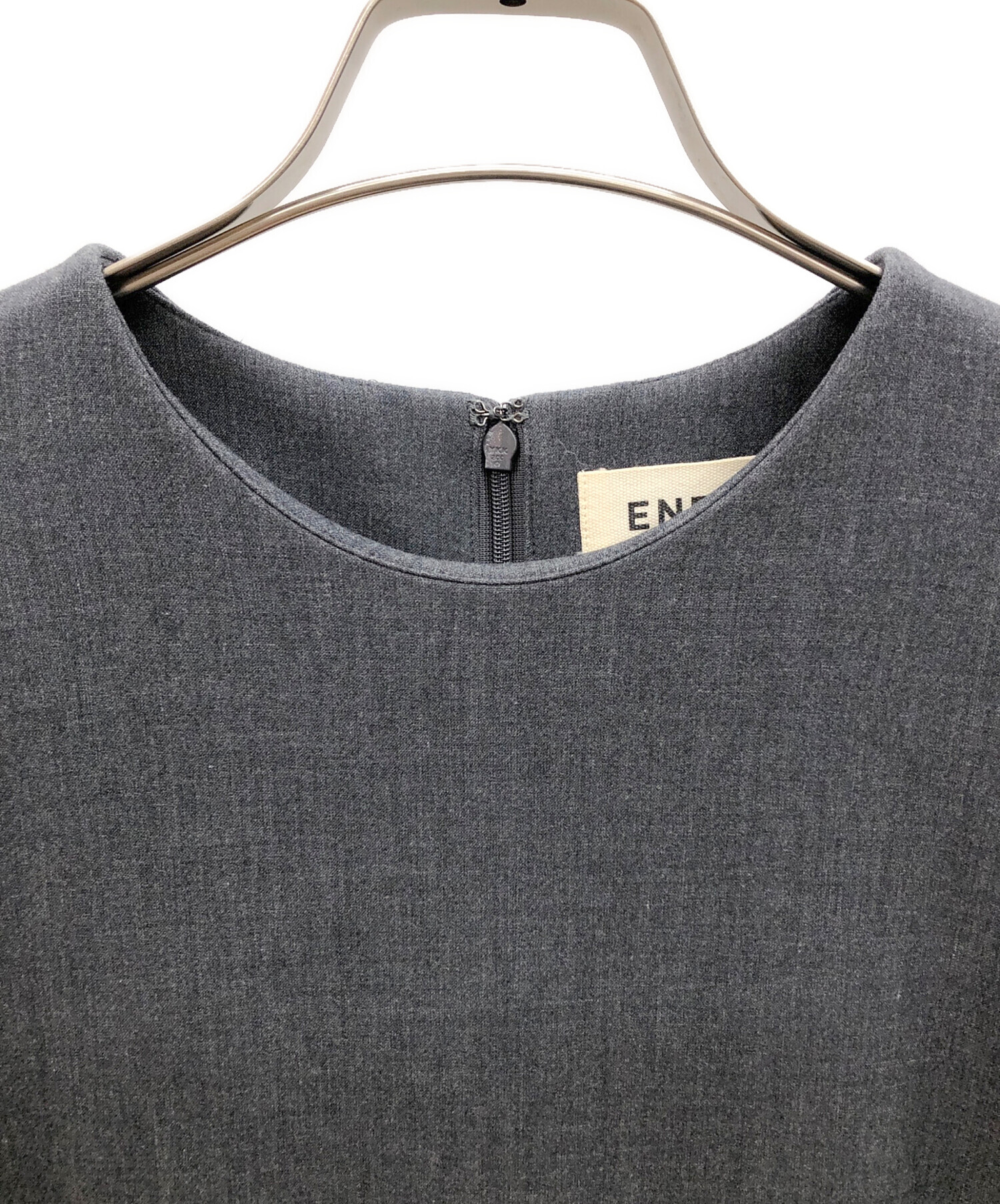 ENFOLDワンピース　グレー38 中古・古着通販】ENFOLD (エンフォルド) 長袖ワンピース グレー サイズ