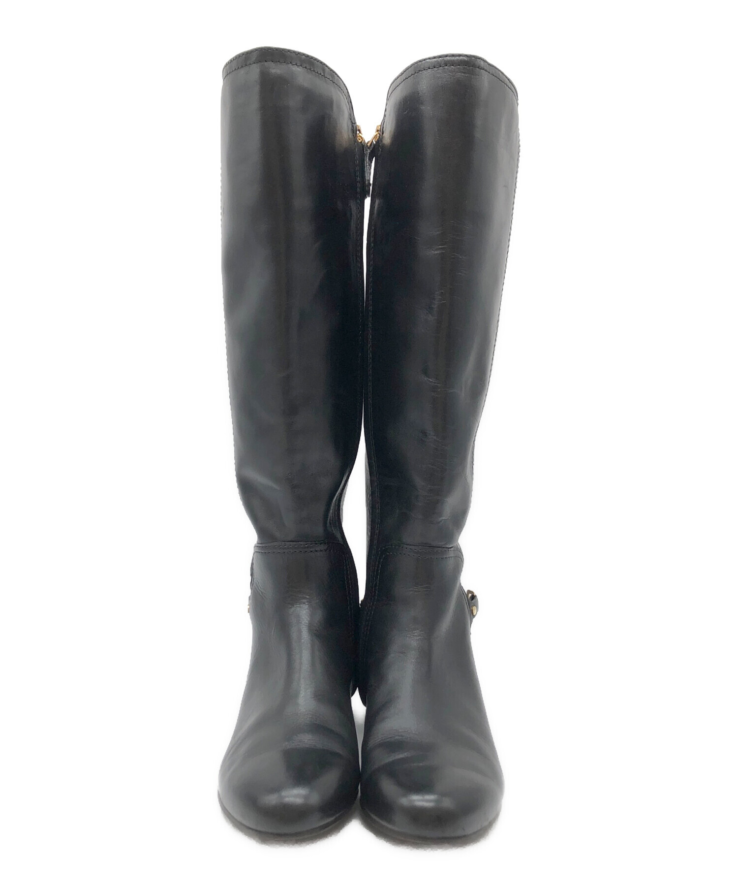 ToryBurch]ブラックレザーロングブーツ/ Tory Burch ブラック ロング