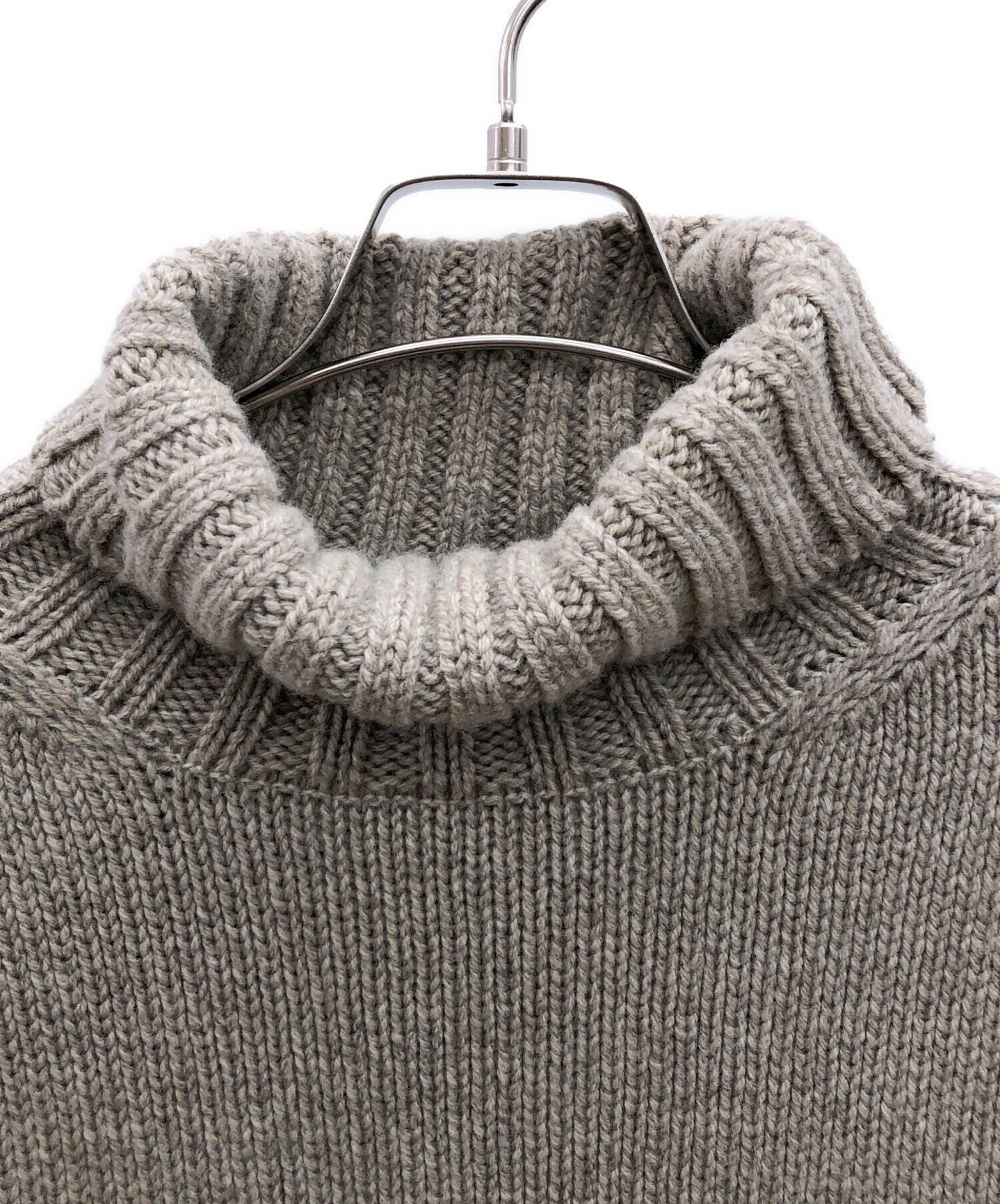 中古・古着通販】SLOANE (スローン) タートルネックニット グレージュ