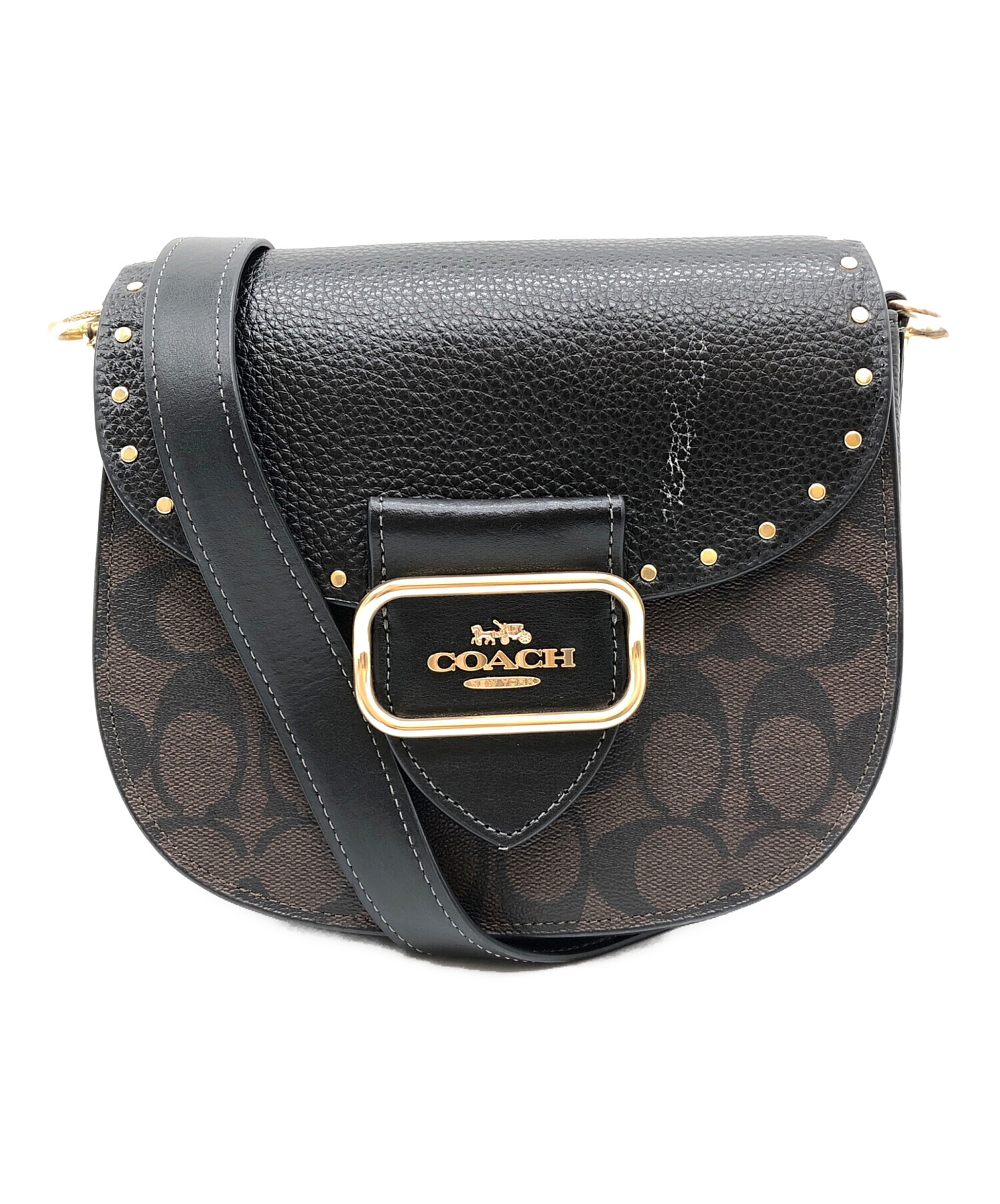 美品✨COACH　ボディバッグ　スリングバッグ　レザー　カラーブロック　1949 COACH モーガン サドル バッグ・カラーブロック シグネチャー