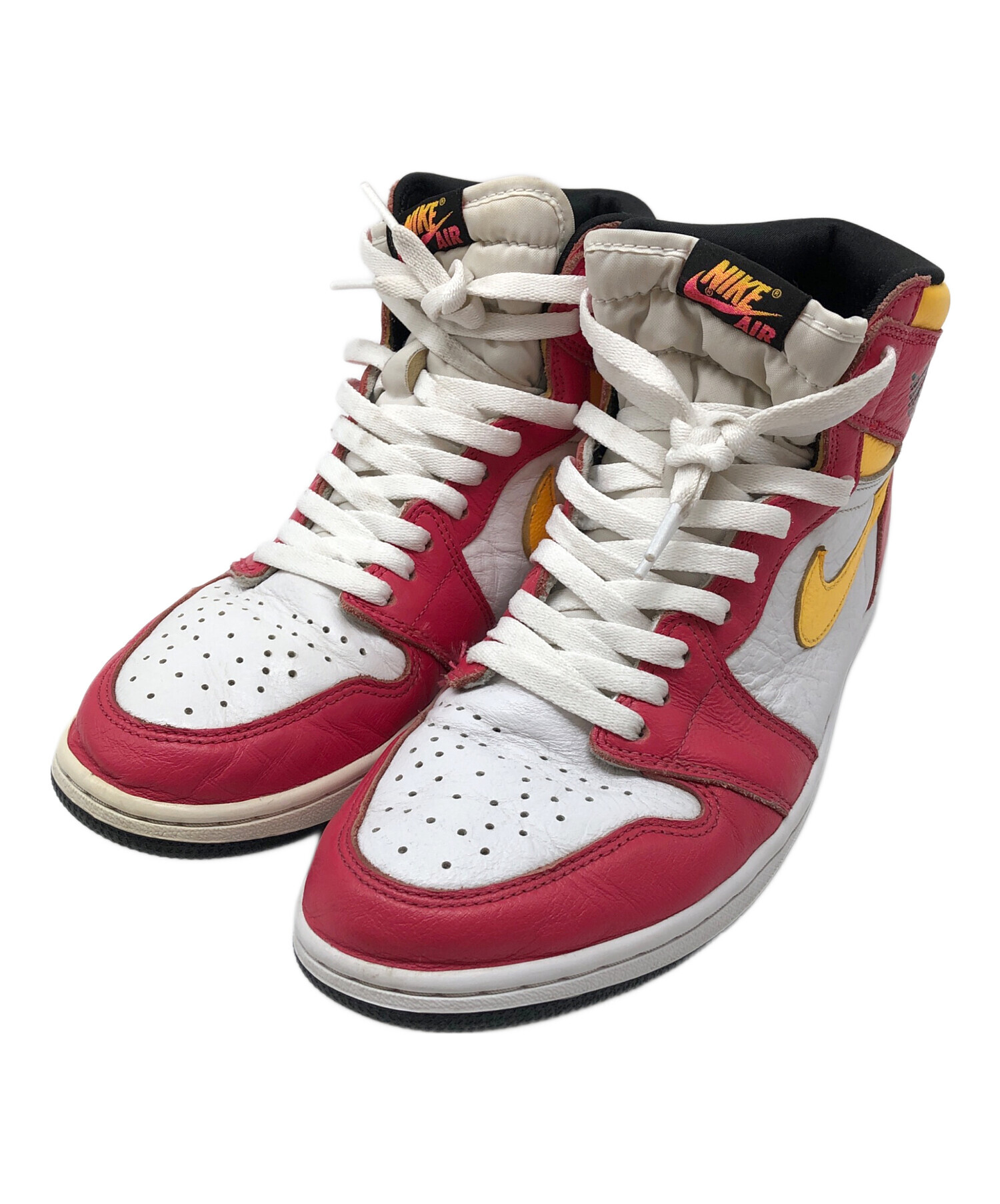 中古・古着通販】NIKE (ナイキ) AIR JORDAN1 レッド×イエロー×ホワイト 