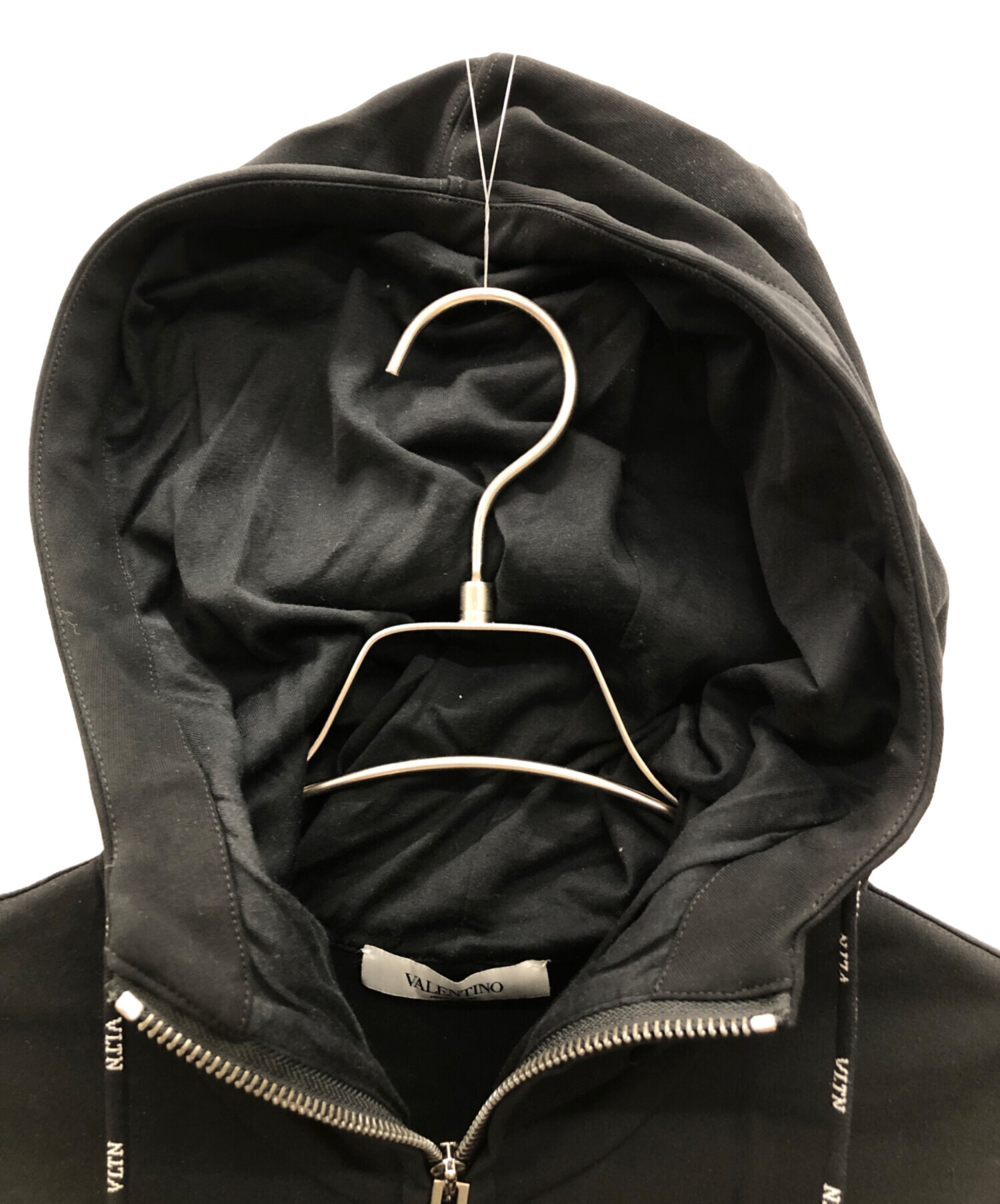 中古・古着通販】VALENTINO (ヴァレンティノ) ジップパーカー ブラック