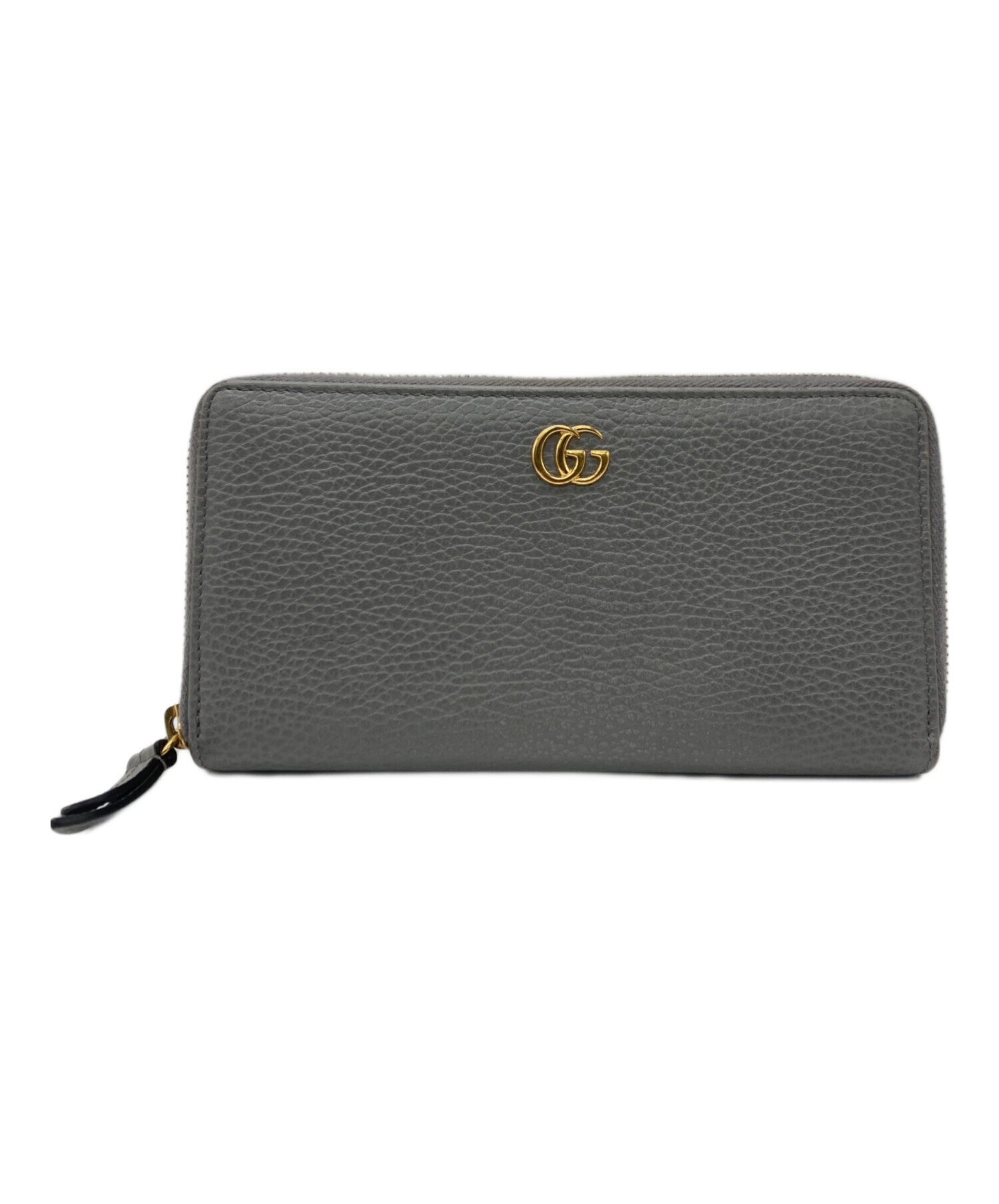 グッチ GUCCI〔GGマーモント〕ジップアラウンド ウォレット 456117 17WAG 1283 ブラックレザー ＆GGスプリーム 中古・古着通販GUCCI (グッチ) ジップアラウンドウォレット GG