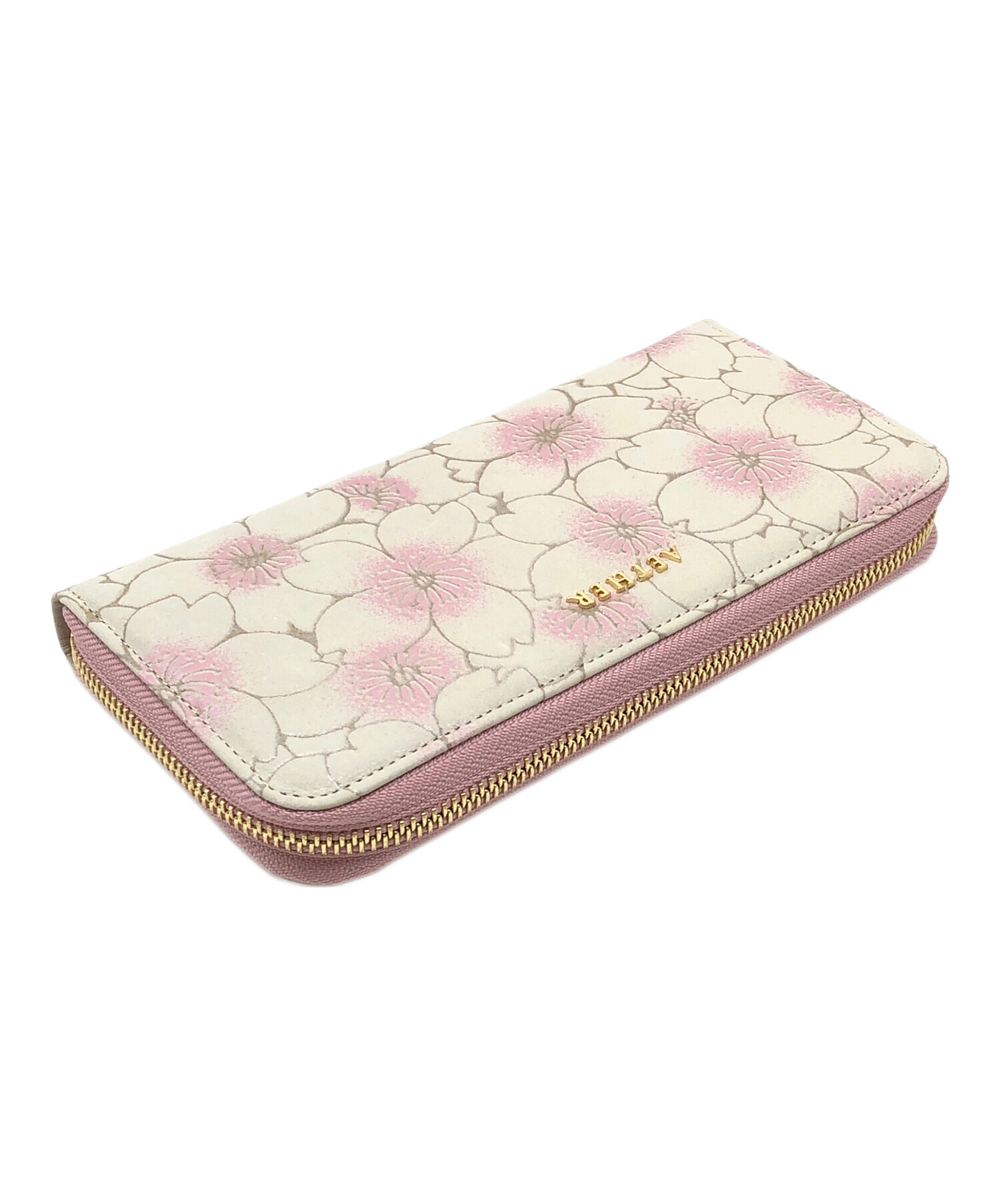 中古・古着通販】AETHER (エーテル) 長財布 ホワイト×ピンク｜ブランド