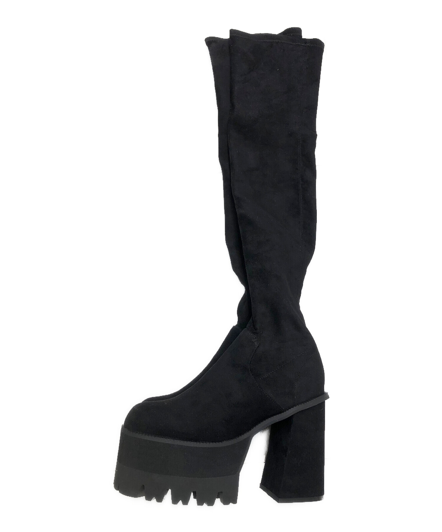 中古・古着通販】EMODA (エモダ) ロングブーツ ブラック サイズ:L