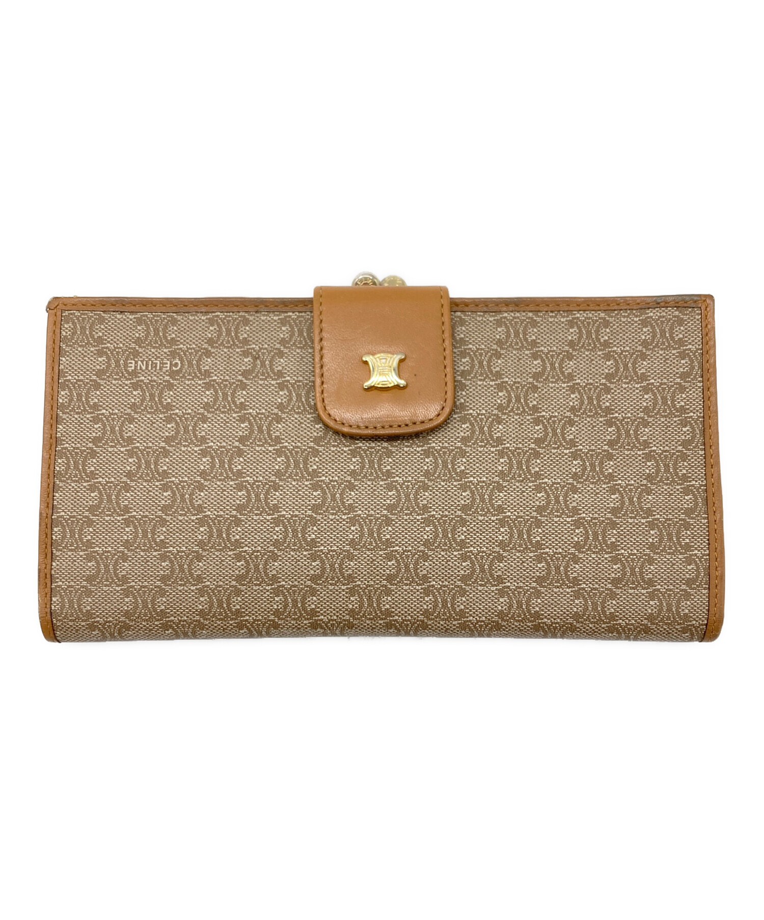 中古・古着通販】CELINE (セリーヌ) 長財布 マカダム ベージュ 