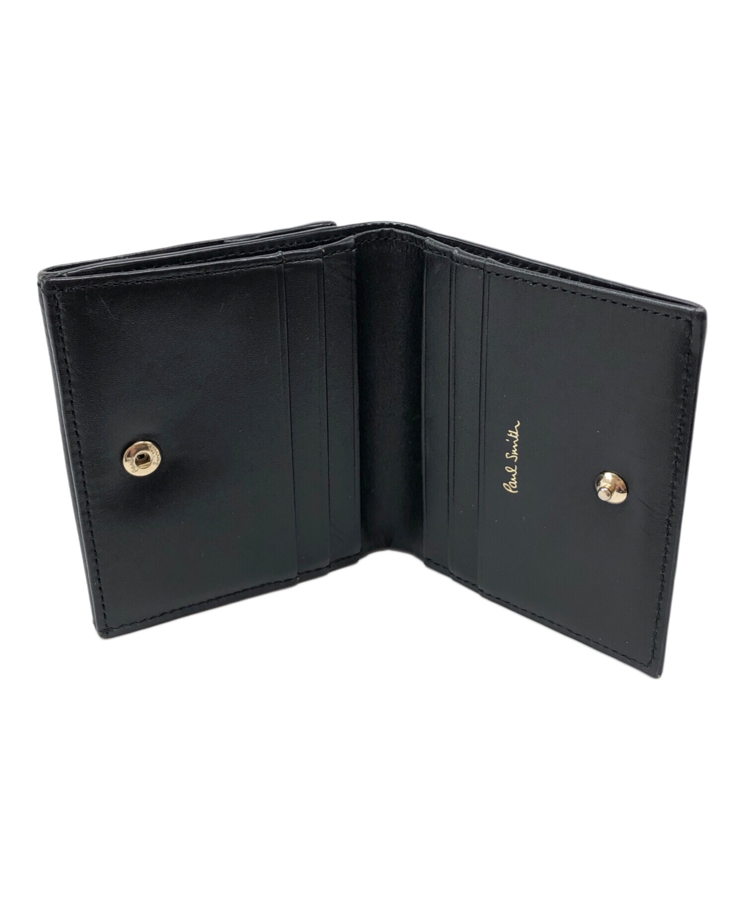 ポール・スミス 二つ折り財布 黒 未使用品 中古・古着通販】PAUL SMITH (ポールスミス) 2つ折り財布 ブラック