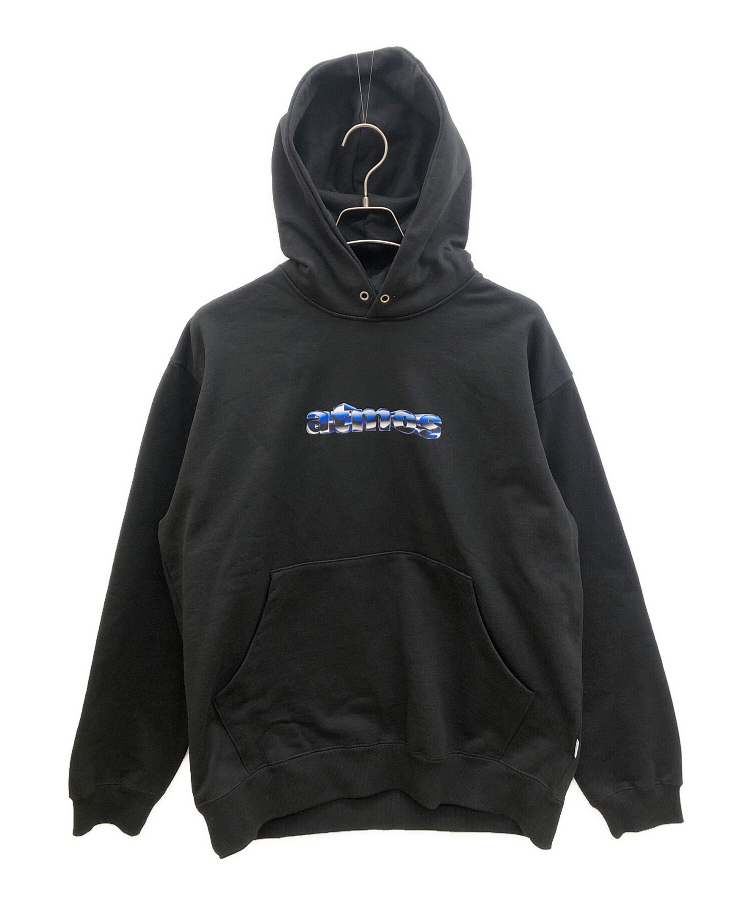 中古・古着通販】ATMOS (アトモス) プルオーバーパーカー ブラック 