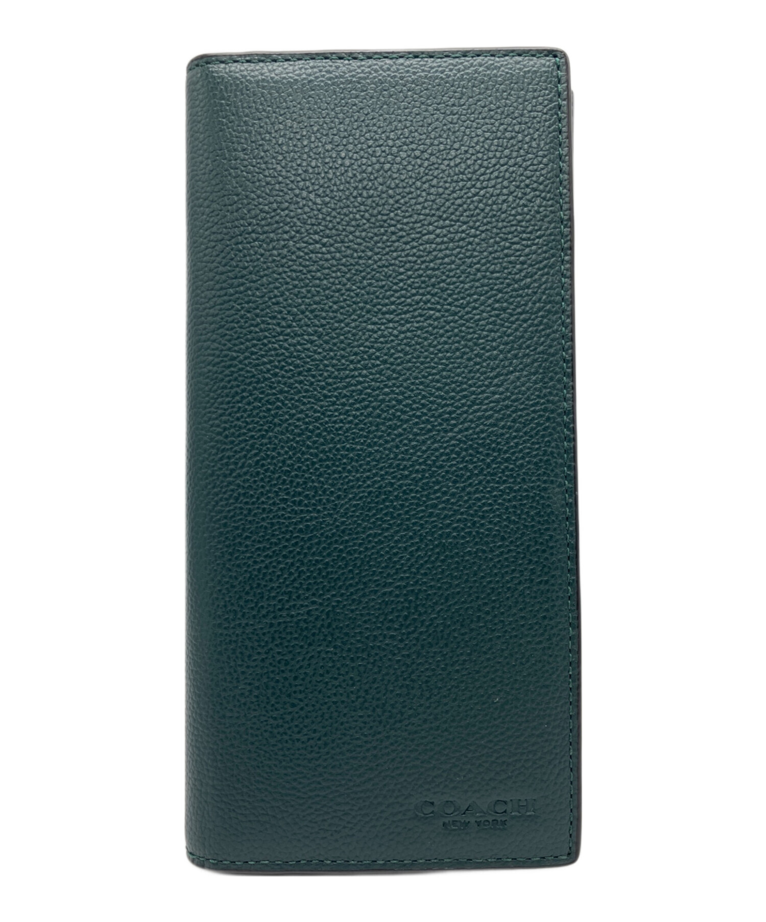 中古・古着通販】COACH (コーチ) 2つ折り長財布 グリーン｜ブランド 