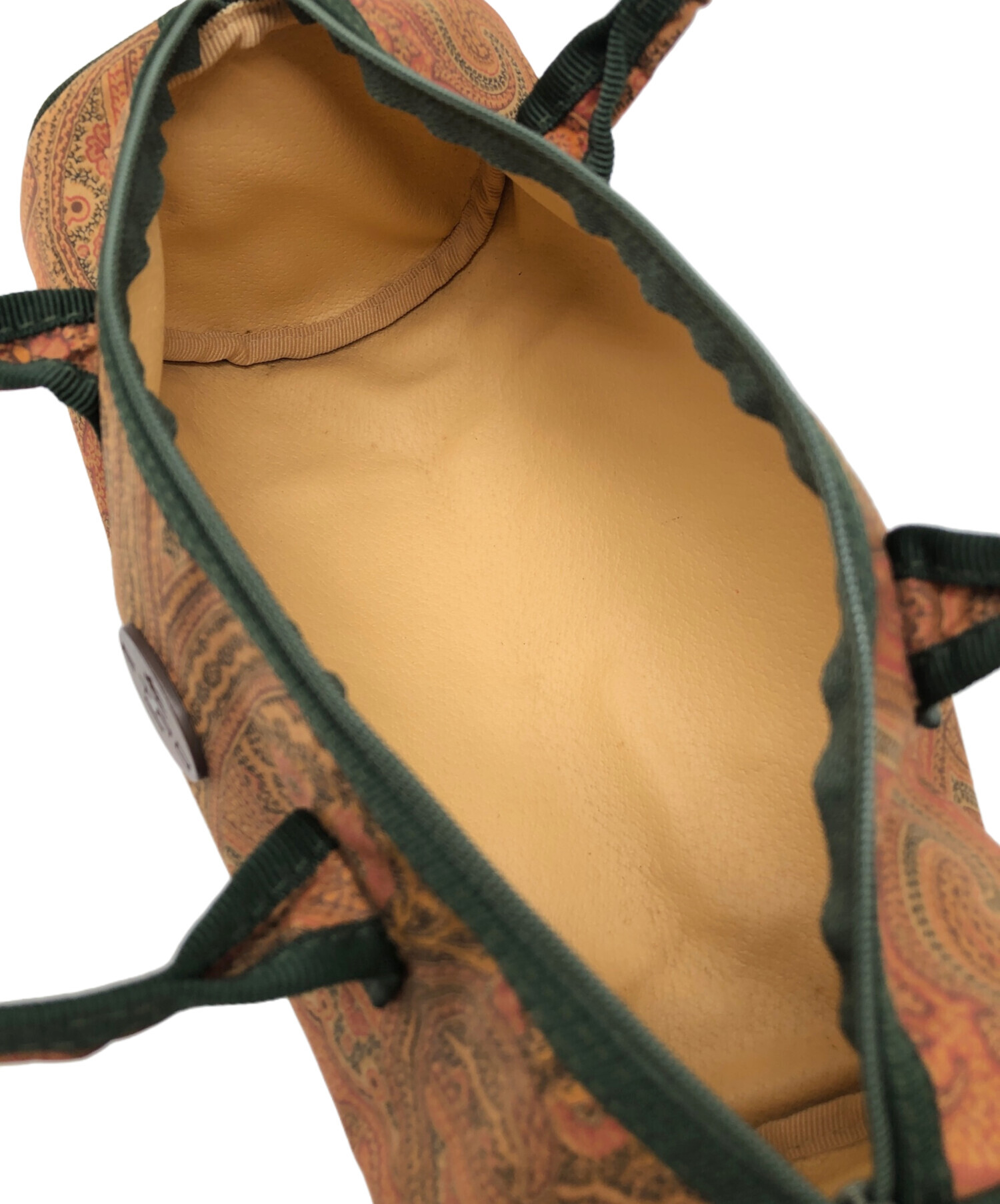 中古・古着通販】ETRO (エトロ) ミニボストンバッグ ブラウン×グリーン