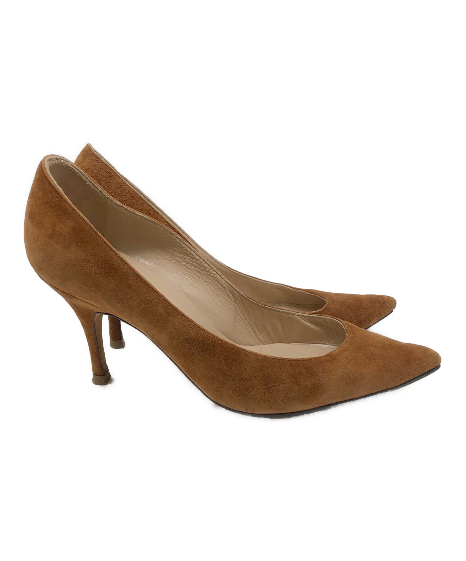 マノロブラニク　　ブラウン　パンプス　37 中古・古着通販】Manolo Blahnik (マノロブラニク) ヒール