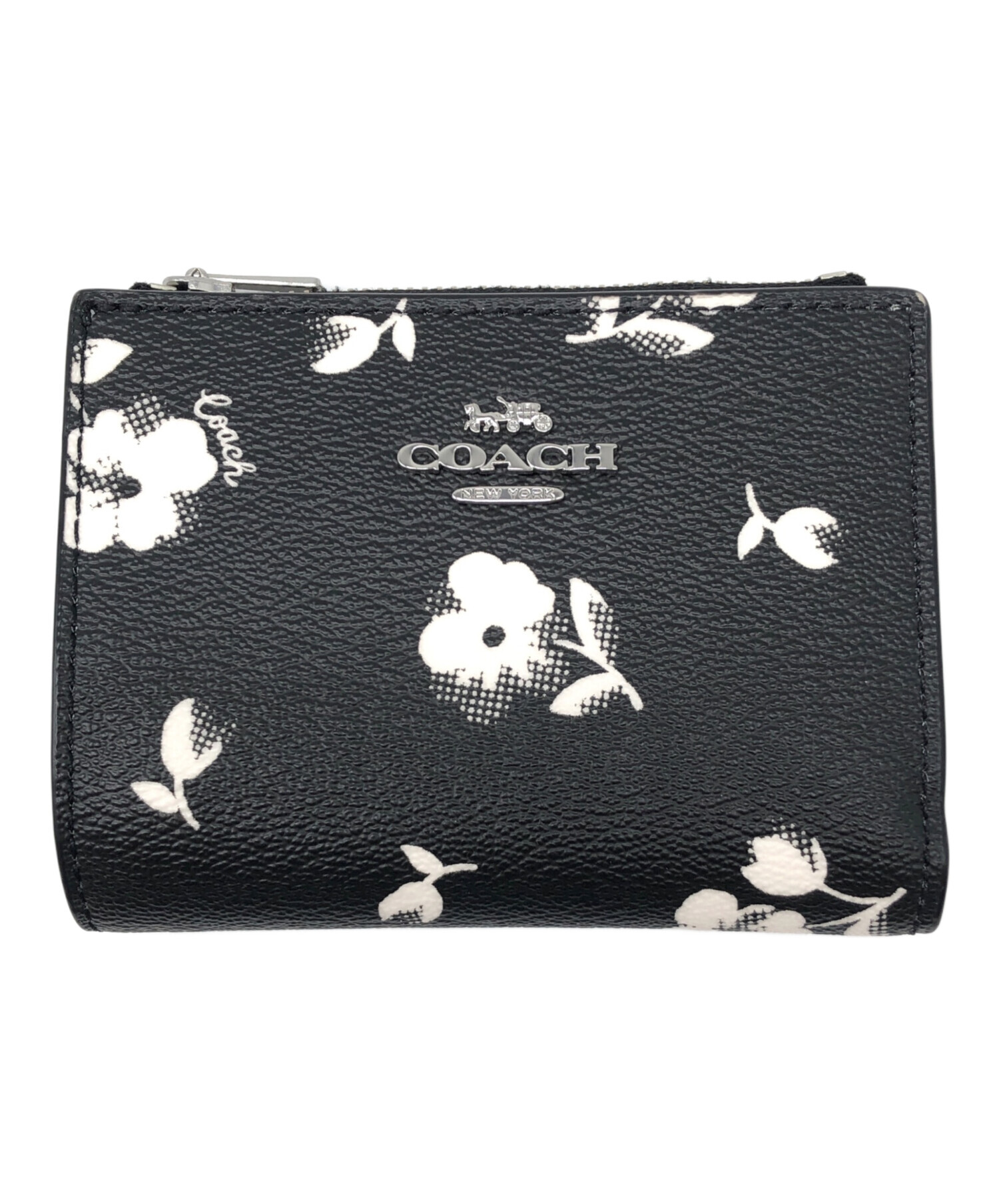 中古・古着通販】COACH (コーチ) 2つ折り財布 ブラック｜ブランド 