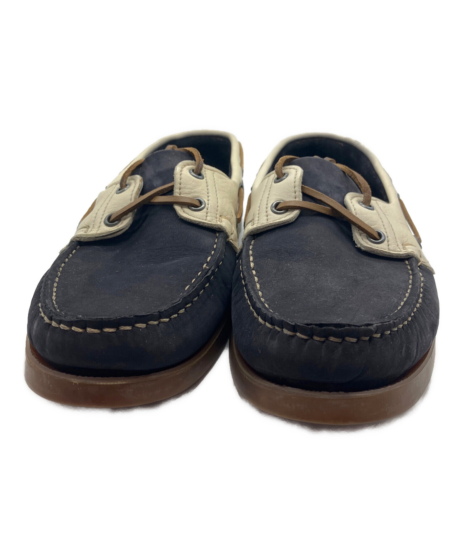 中古・古着通販】PARABOOT (パラブーツ) デッキシューズ ネイビー 