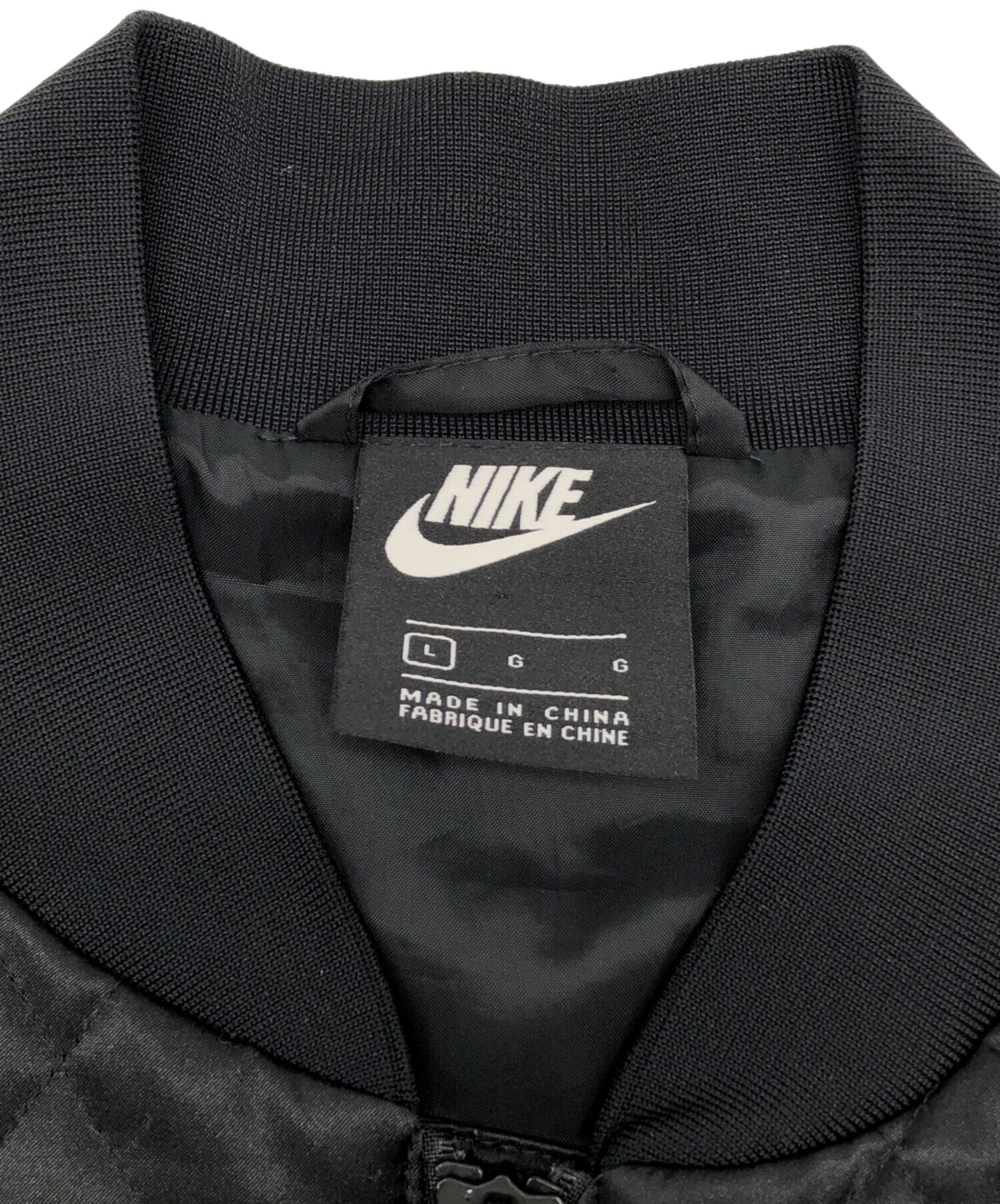 中古・古着通販】NIKE (ナイキ) キルティングジャケット ブラック