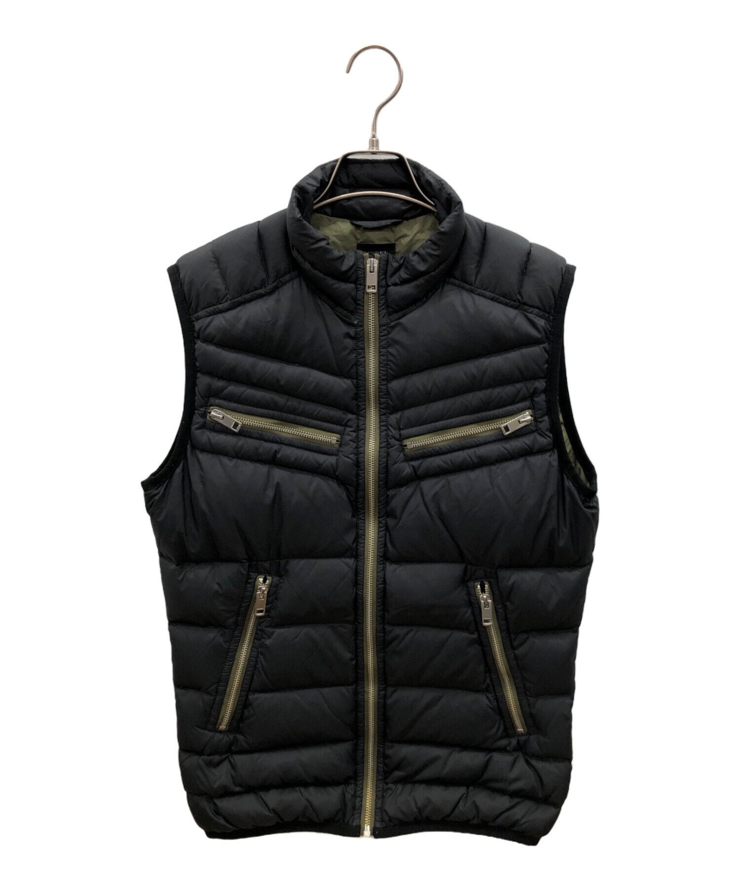 中古・古着通販】DIESEL (ディーゼル) ダウンベスト ブラック サイズ 