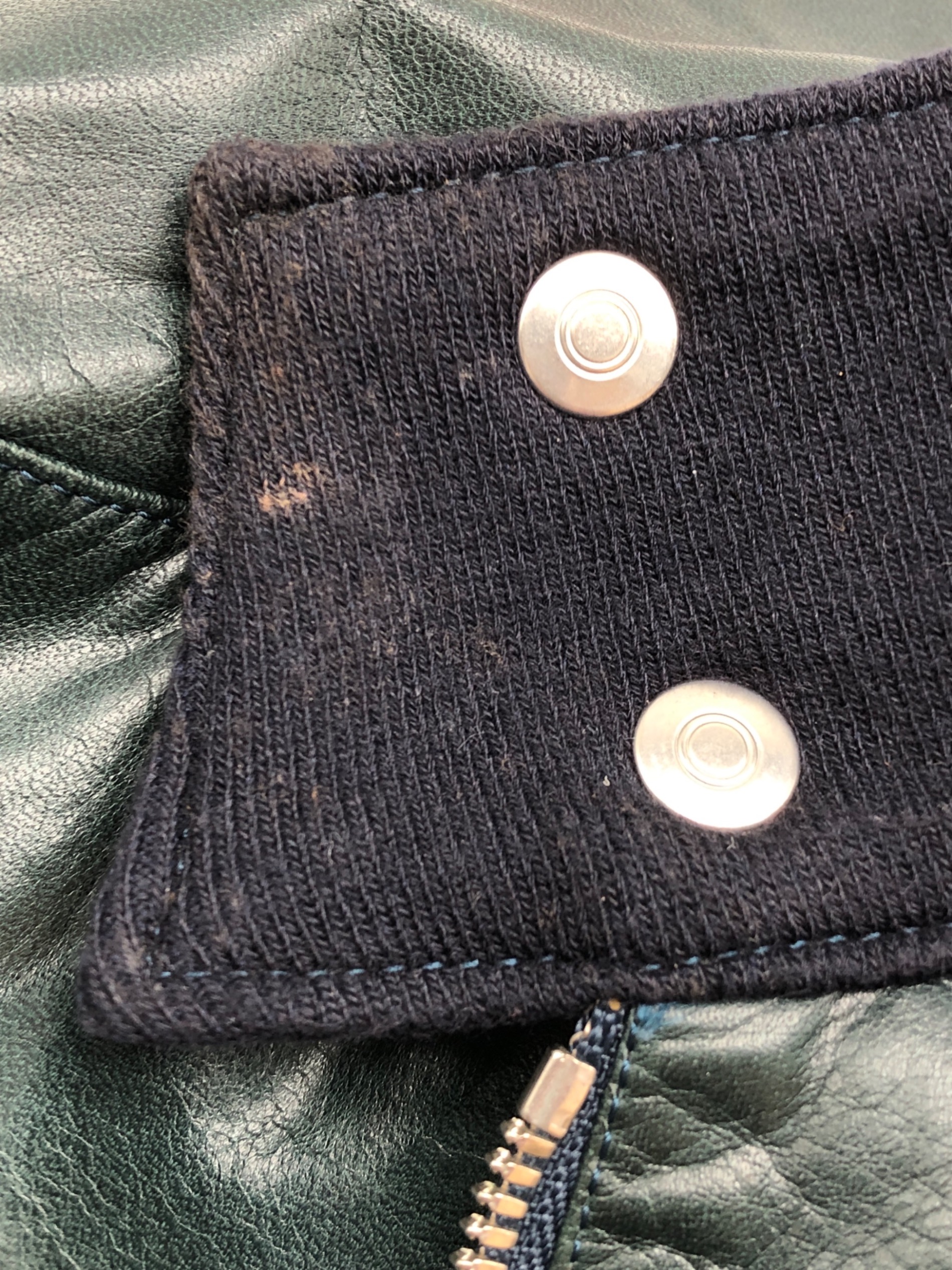 02DERIV. ツーデイライヴ カジュアルジャケット メンズ 【古着】【中古】 中古・古着通販】02DERIV (ツーディライヴ) レザージャケット グリーン