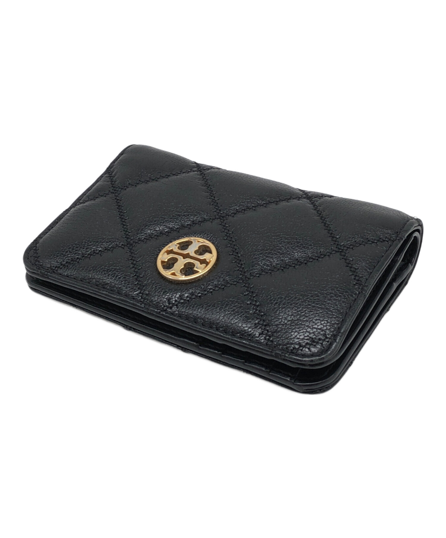 中古・古着通販】TORY BURCH (トリーバーチ) 2つ折り財布 ブラック 