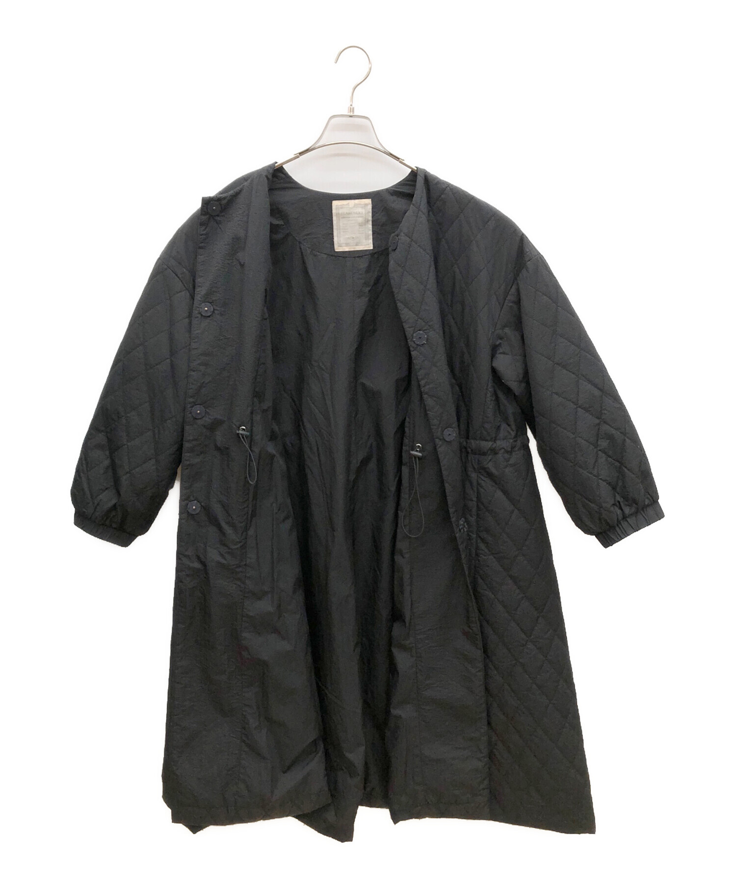専用【美品】ビアズリー 袖バルーンキルトコート ドローコード 黒 フリーサイズ 中古・古着通販】BEARDSLEY (ビアズリー) バルーン袖キルトコート
