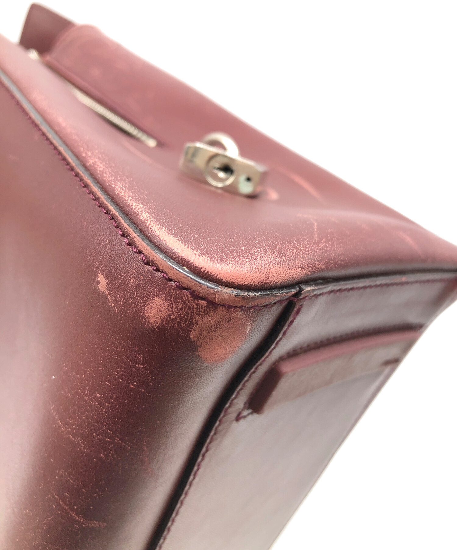 中古・古着通販】PRADA (プラダ) ハンドバッグ ワインレッド｜ブランド 
