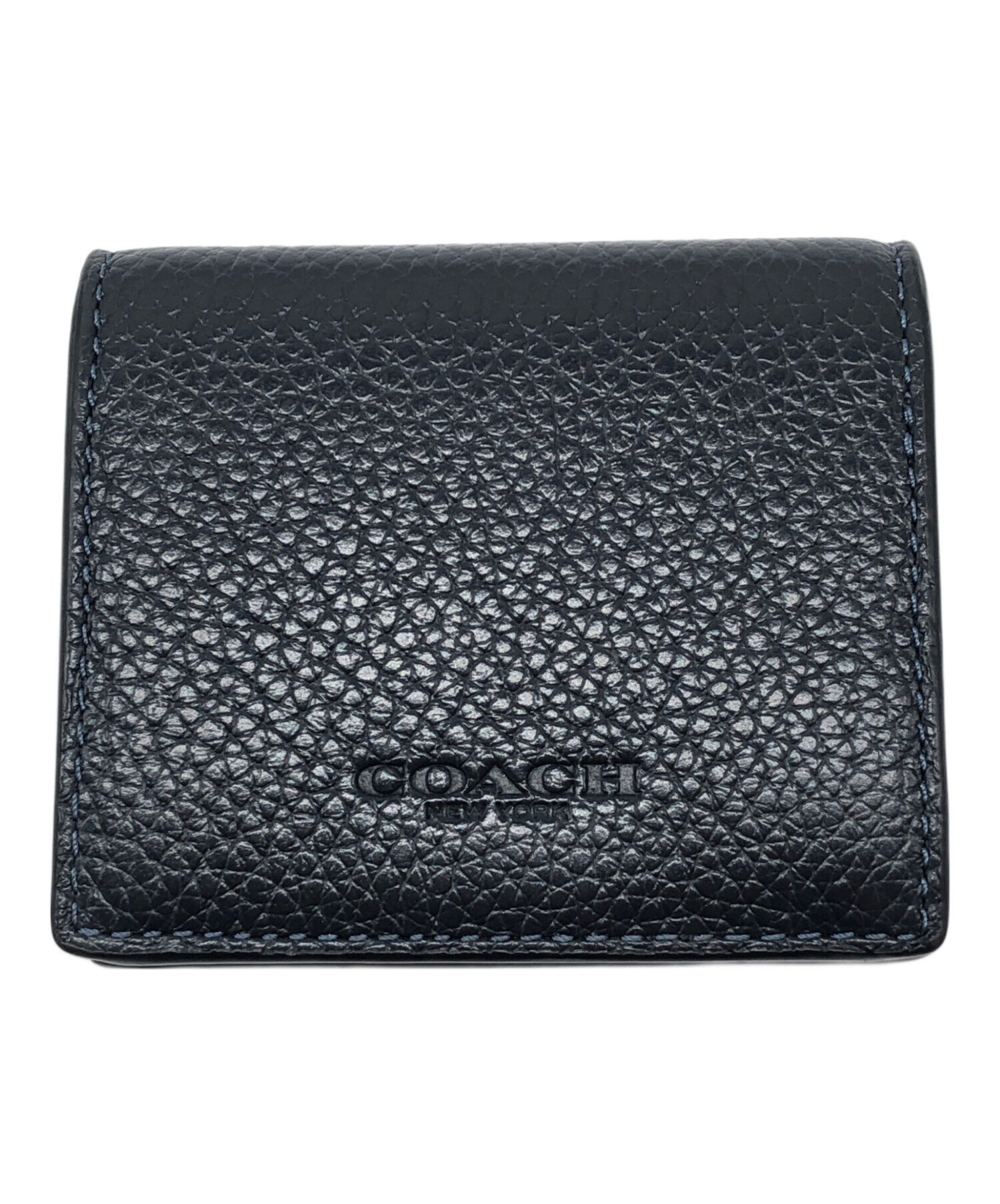 中古・古着通販】COACH (コーチ) フォールデッドコインケース ネイビー 