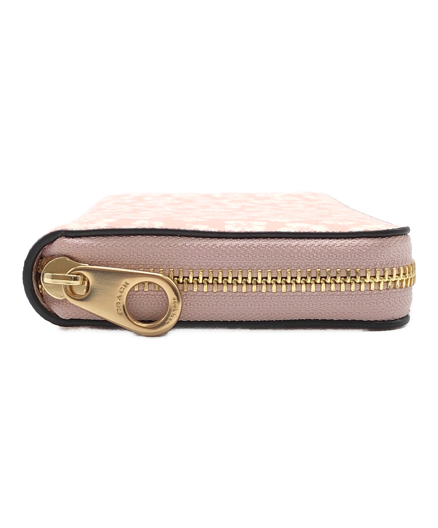 中古・古着通販】COACH (コーチ) ラウンドファスナー財布 花柄 ピンク