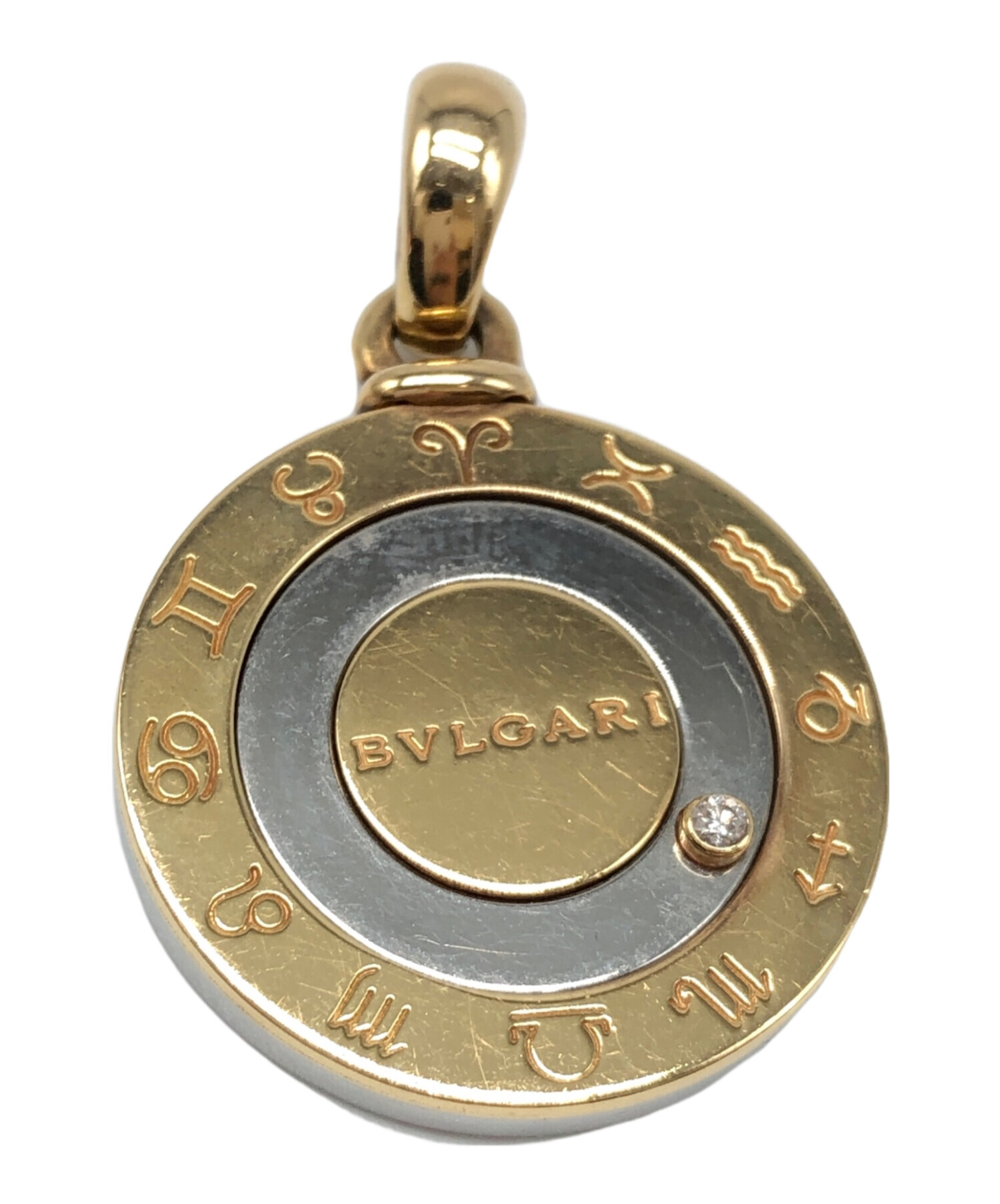 □【売り切り】BVLGARI ブルガリ ホロスコープ ネックレス 750(YG)×SS 