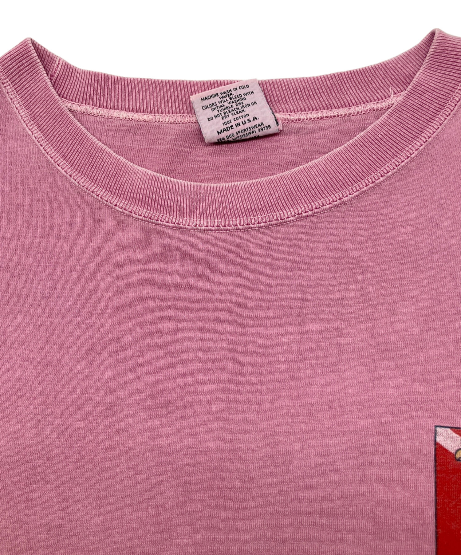 SEA シー VINTAGE 87フットボール TEE ピンク 中古・古着通販】SEA DOG (シードッグ) 90sプリントTシャツ USA製 古着
