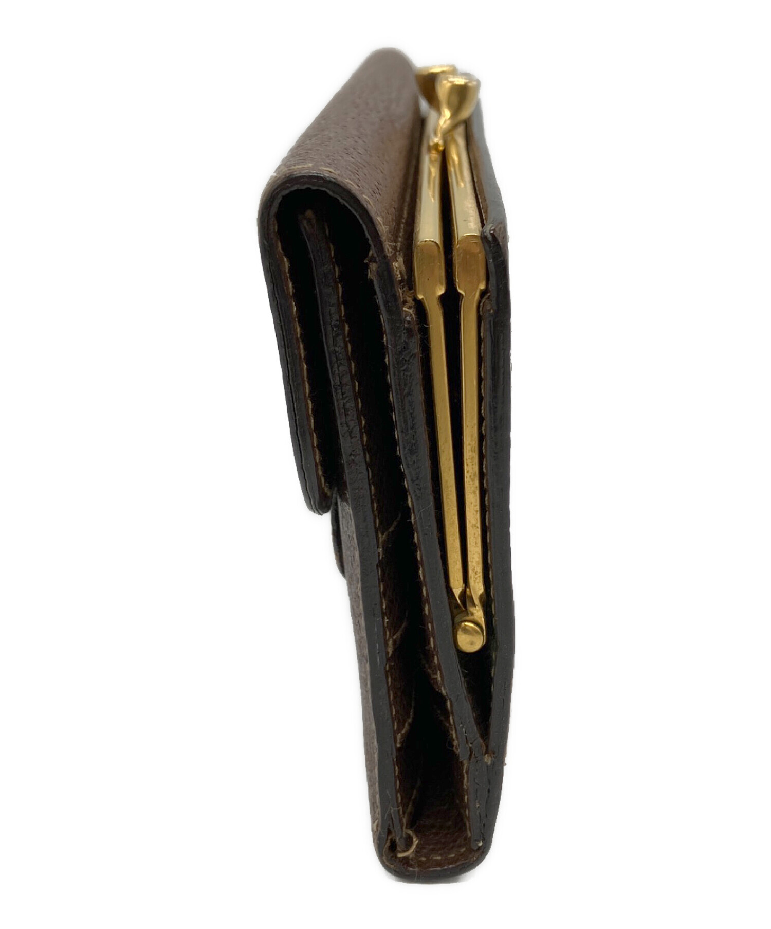 中古・古着通販】GUCCI (グッチ) 3つ折り財布 ブラウン｜ブランド