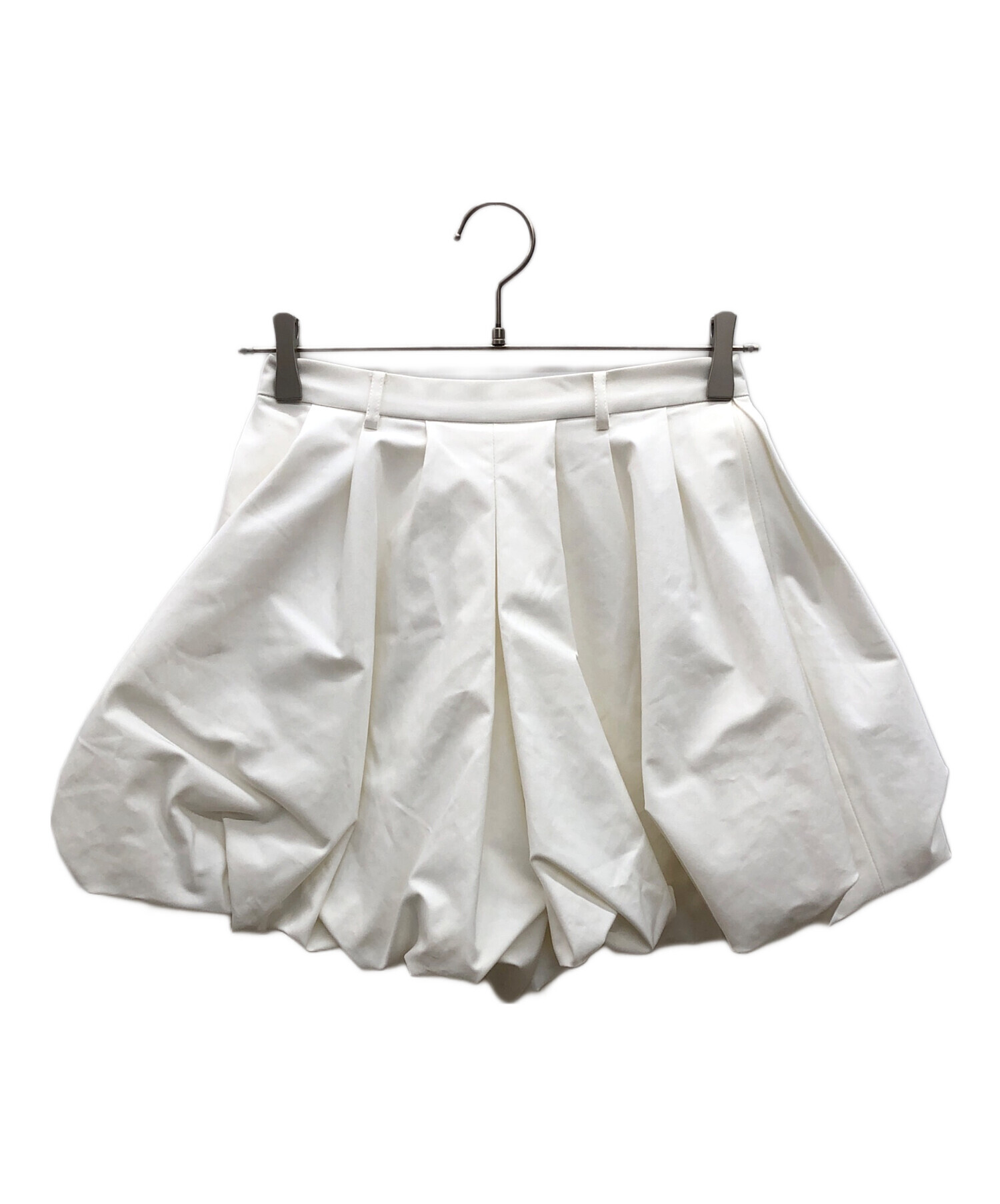 【新品未使用】SNIDEL バルーンミニスカート 1 White 中古・古着通販】Snidel (スナイデル) バルーンミニスカート ホワイト