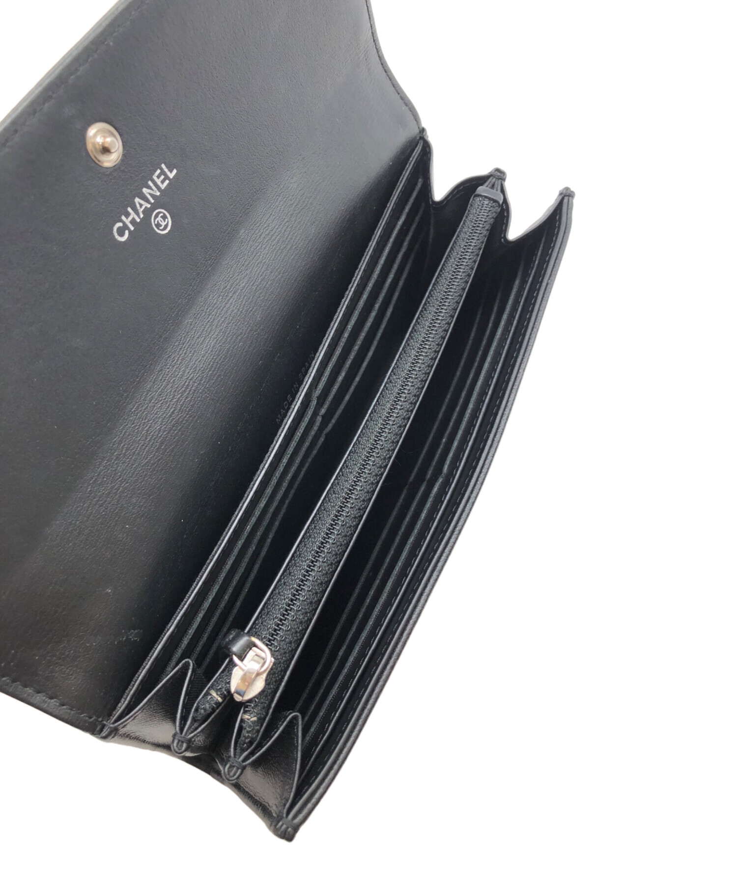 中古・古着通販】CHANEL (シャネル) 長財布 ココマーク ブラック 