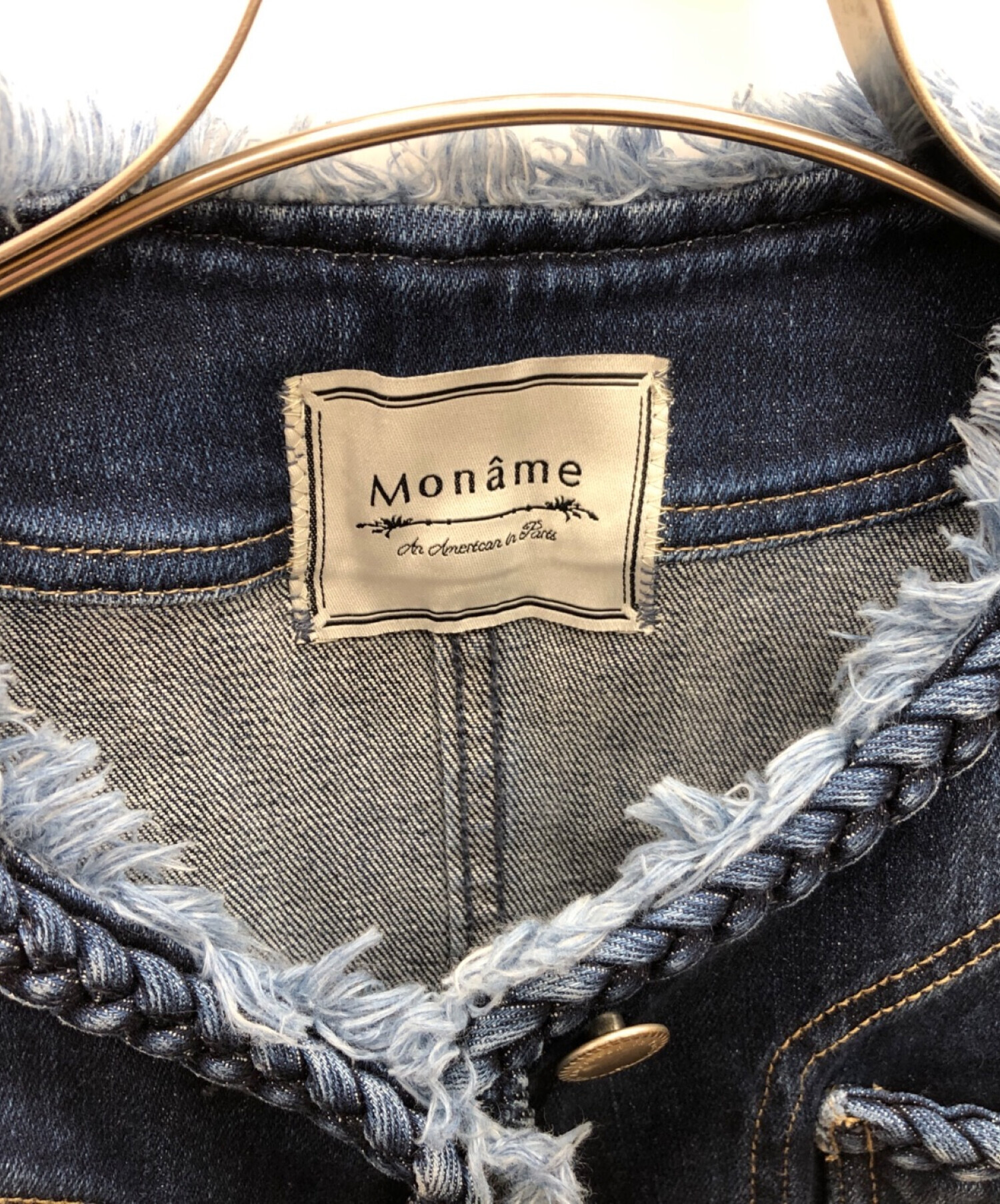 中古・古着通販】moname (モナーム) デニムジャケット ブルー サイズ:S 