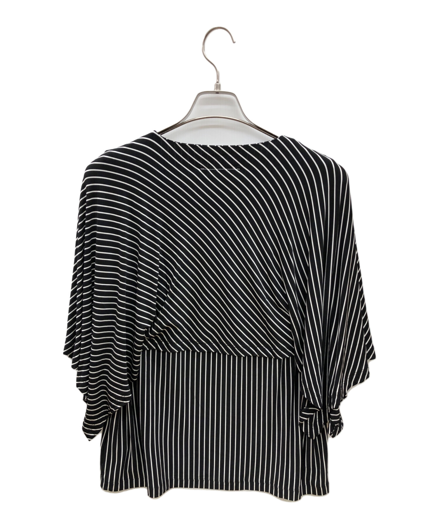 mm6 ブラック プリーツ ブラウス ポンチョ MM6 Maison Margiela（エムエムシックス・メゾン・マルジェラ