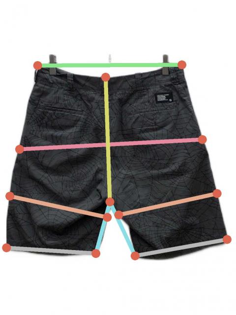 極太 XLサイズ 蜘蛛の巣メッシュハーフパンツ ショーツ クロス刺繍 中古・古着通販】NEIGHBORHOOD (ネイバーフッド) スパイダー 蜘蛛の巣