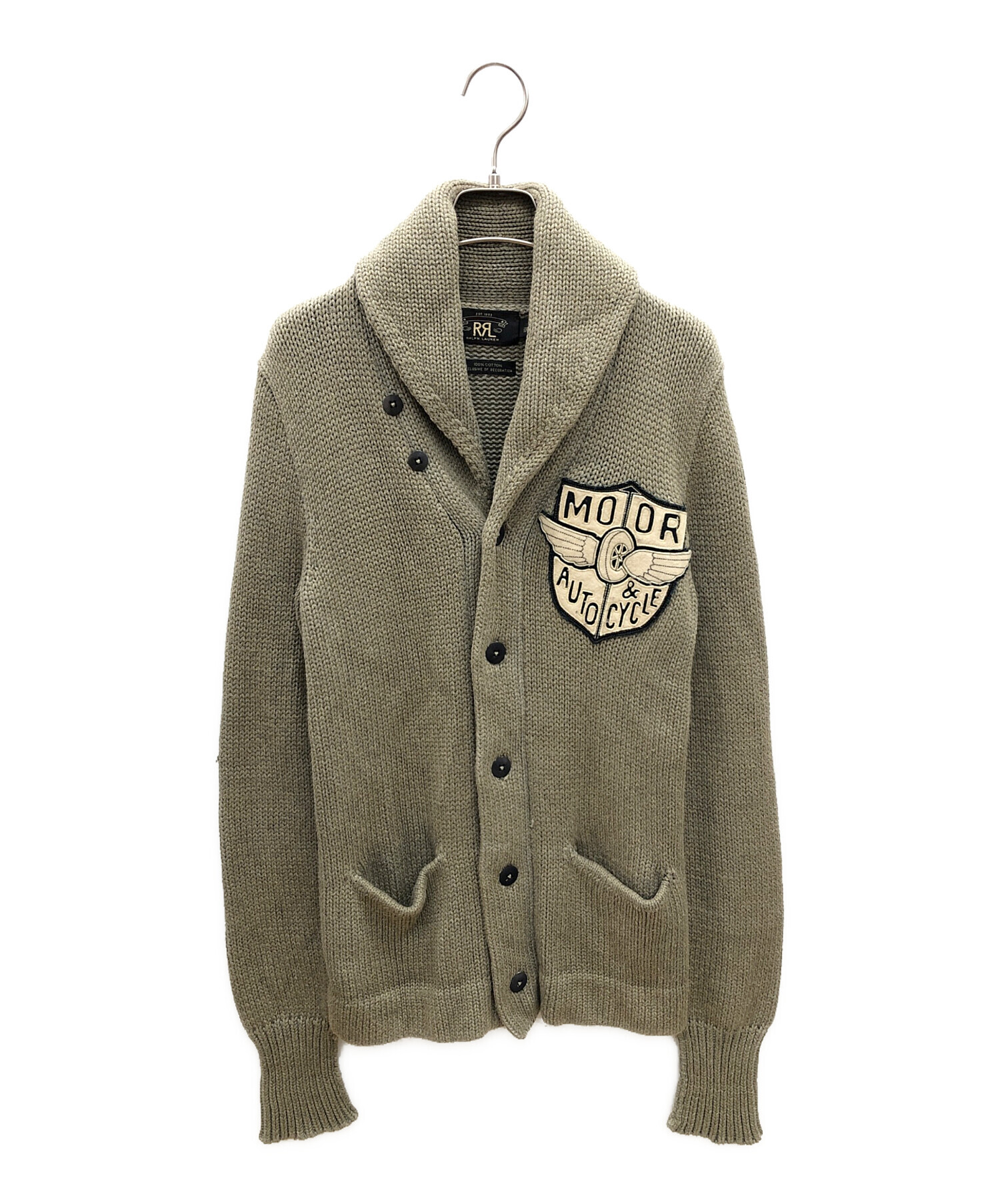 中古・古着通販】RRL (ダブルアールエル) ニットカーディガン カーキ