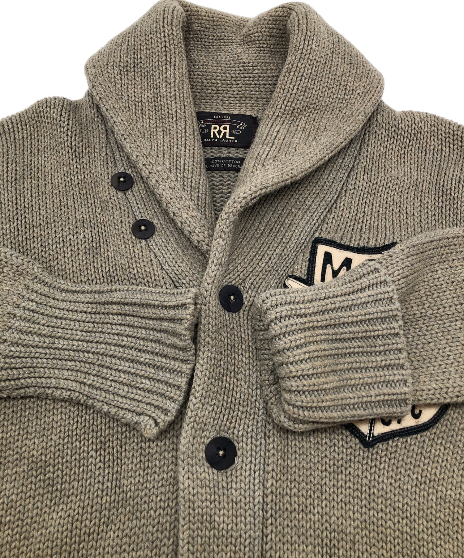中古・古着通販】RRL (ダブルアールエル) ニットカーディガン カーキ
