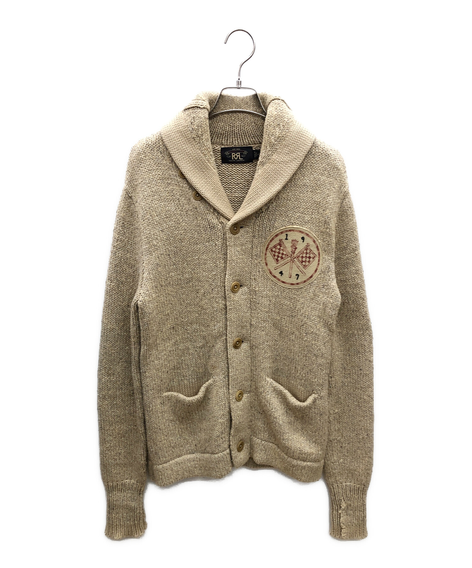 中古・古着通販】RRL (ダブルアールエル) ニットカーディガン ベージュ 