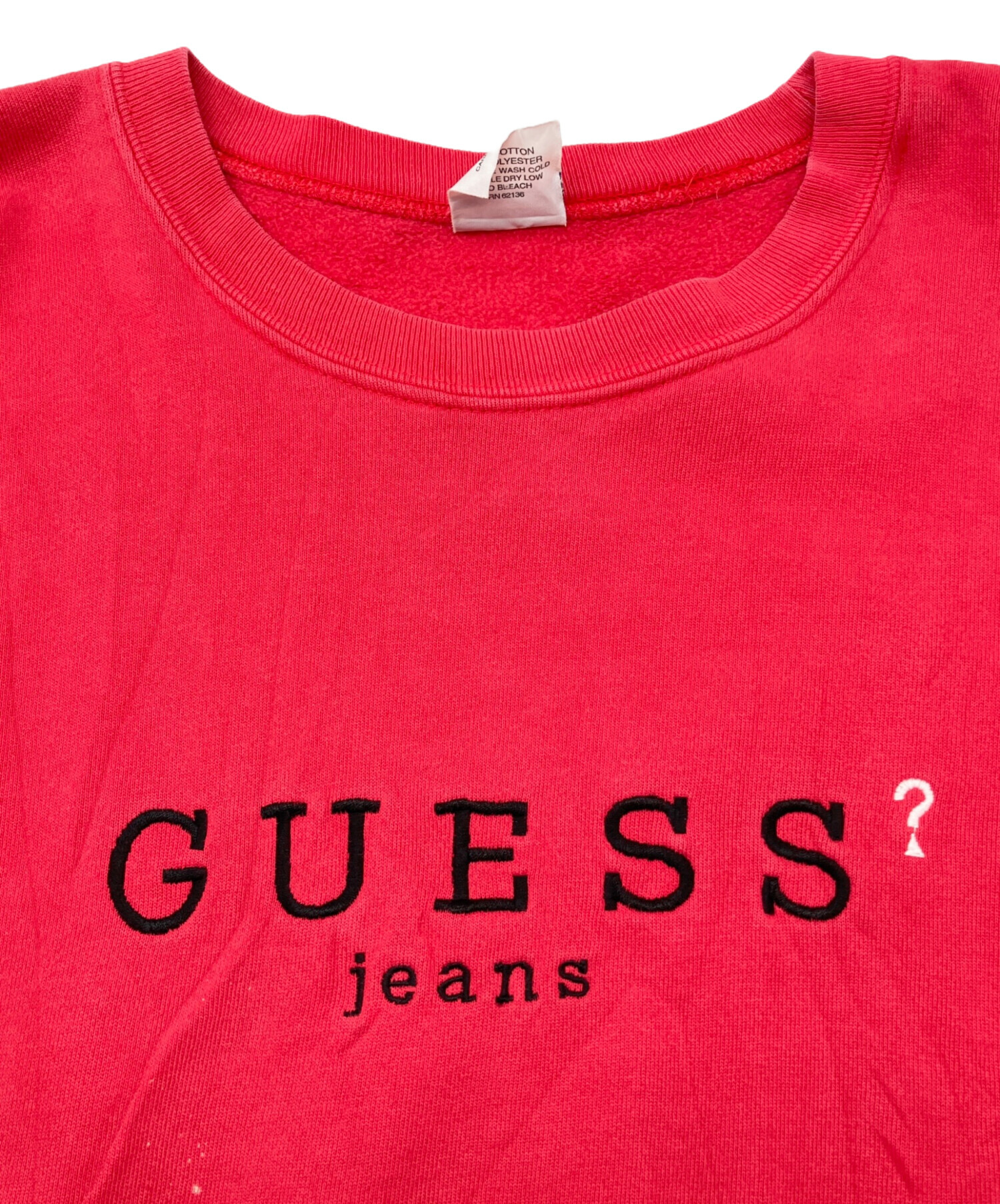 中古・古着通販】GUESS (ゲス) 90s刺繍スウェット USA製 古着 レッド 
