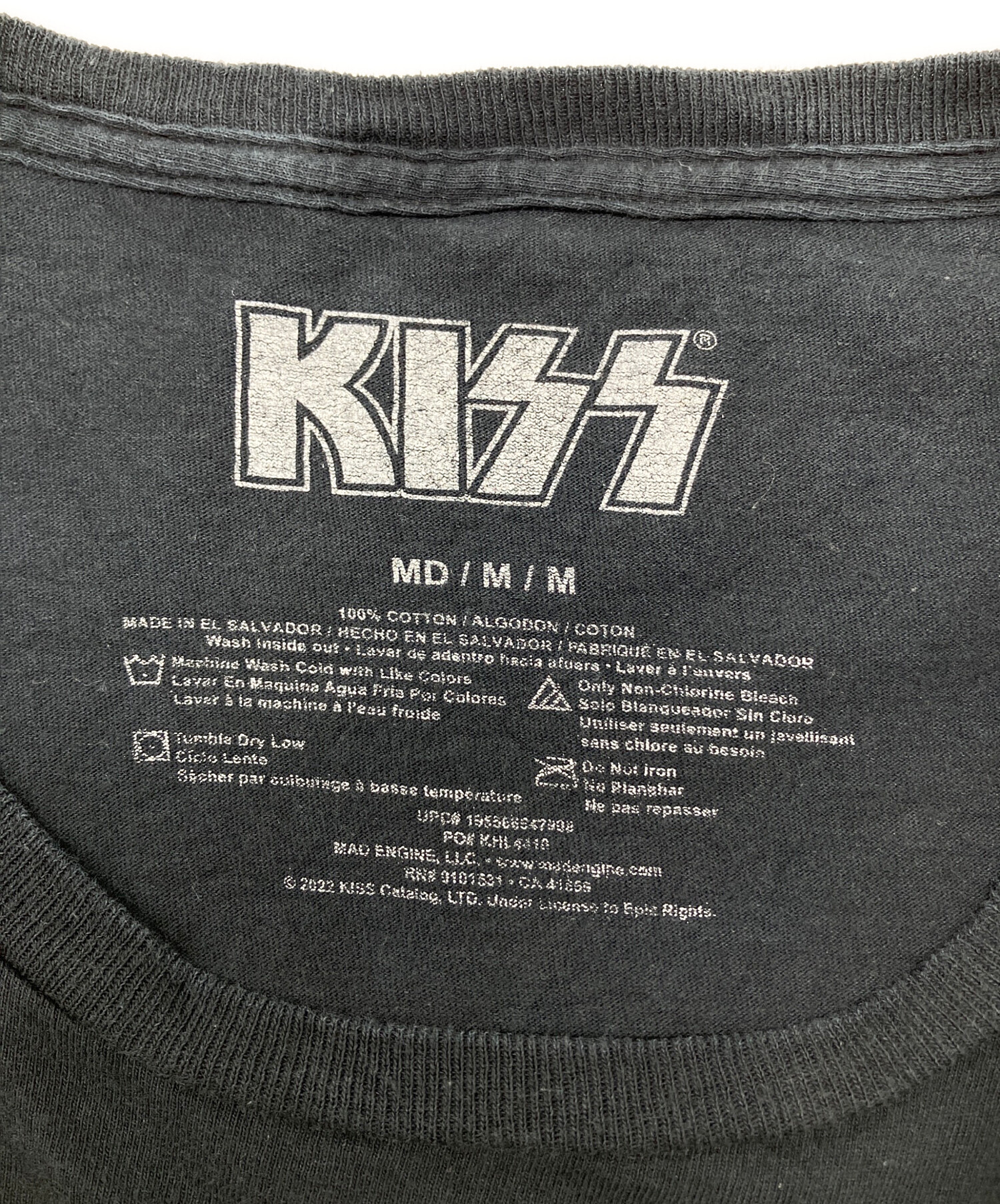 中古・古着通販】KISS (キッス) バンドTシャツ ブラック サイズ:M