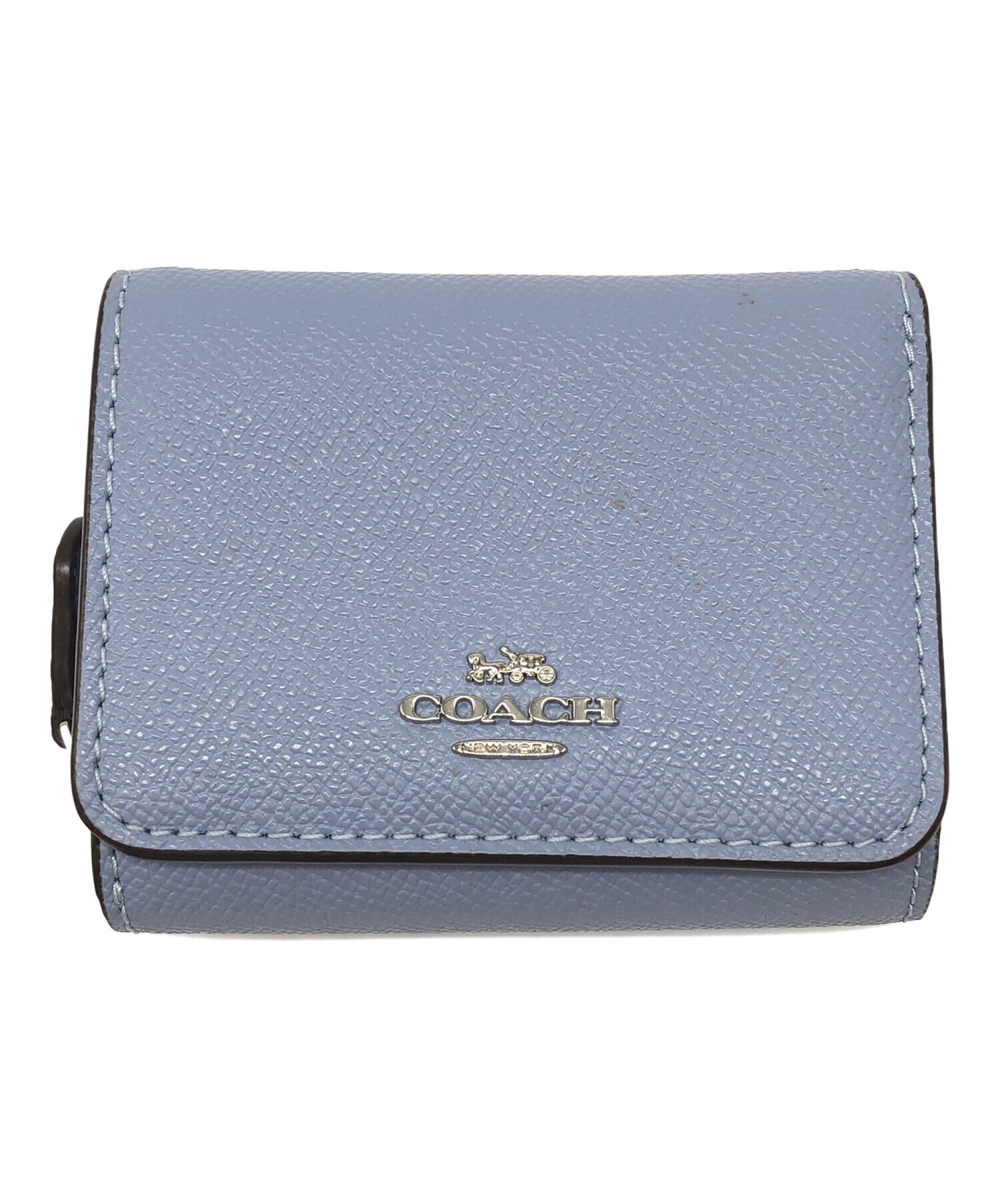 中古・古着通販】COACH (コーチ) 3つ折り財布 ブルー｜ブランド・古着 
