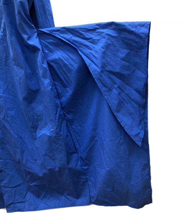 【未使用級】マックスマーラ 総柄 ジャージー とろみ ロングワンピース ブルー 未使用級】マックスマーラ 総柄 ジャージー とろみ ロング