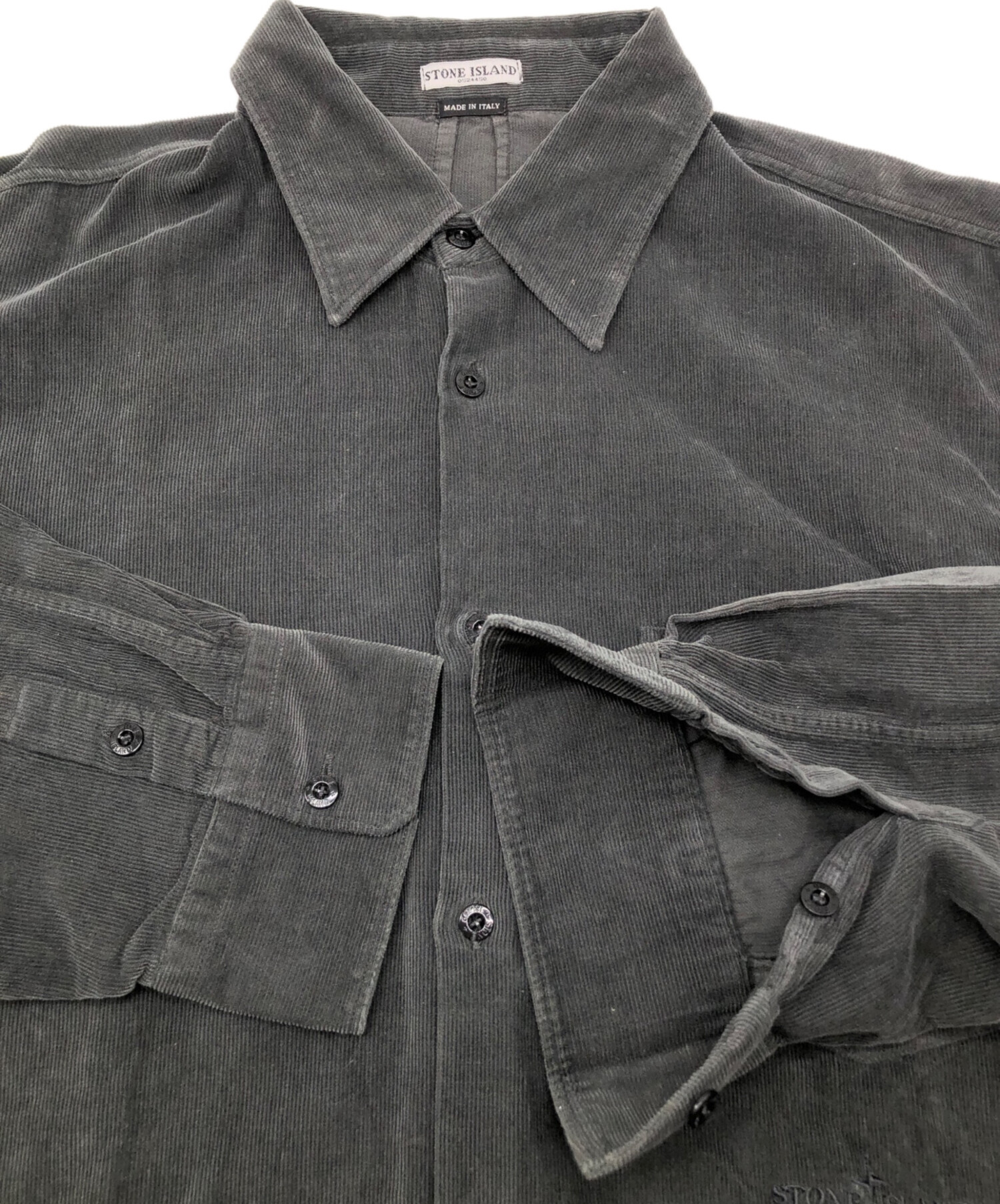 Stone  ダークグレー 長袖シャツ 中古・古着通販】STONE ISLAND (ストーンアイランド) 長袖シャツ